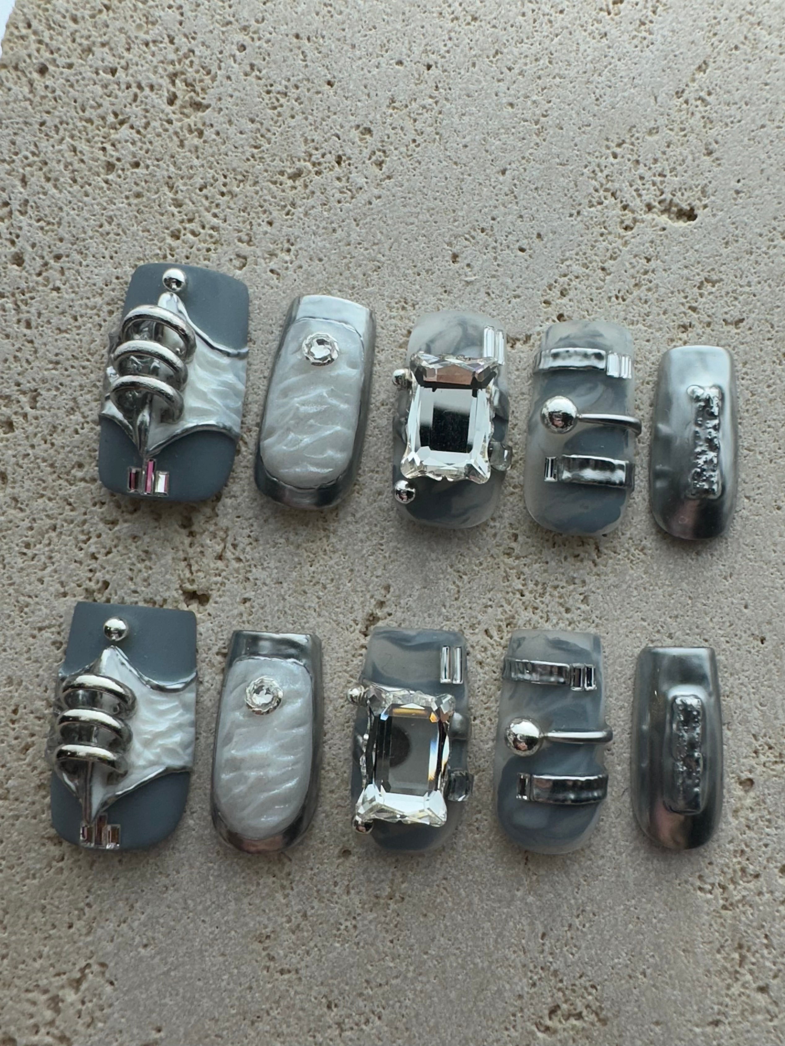 Metallic Goddess Press On Nails