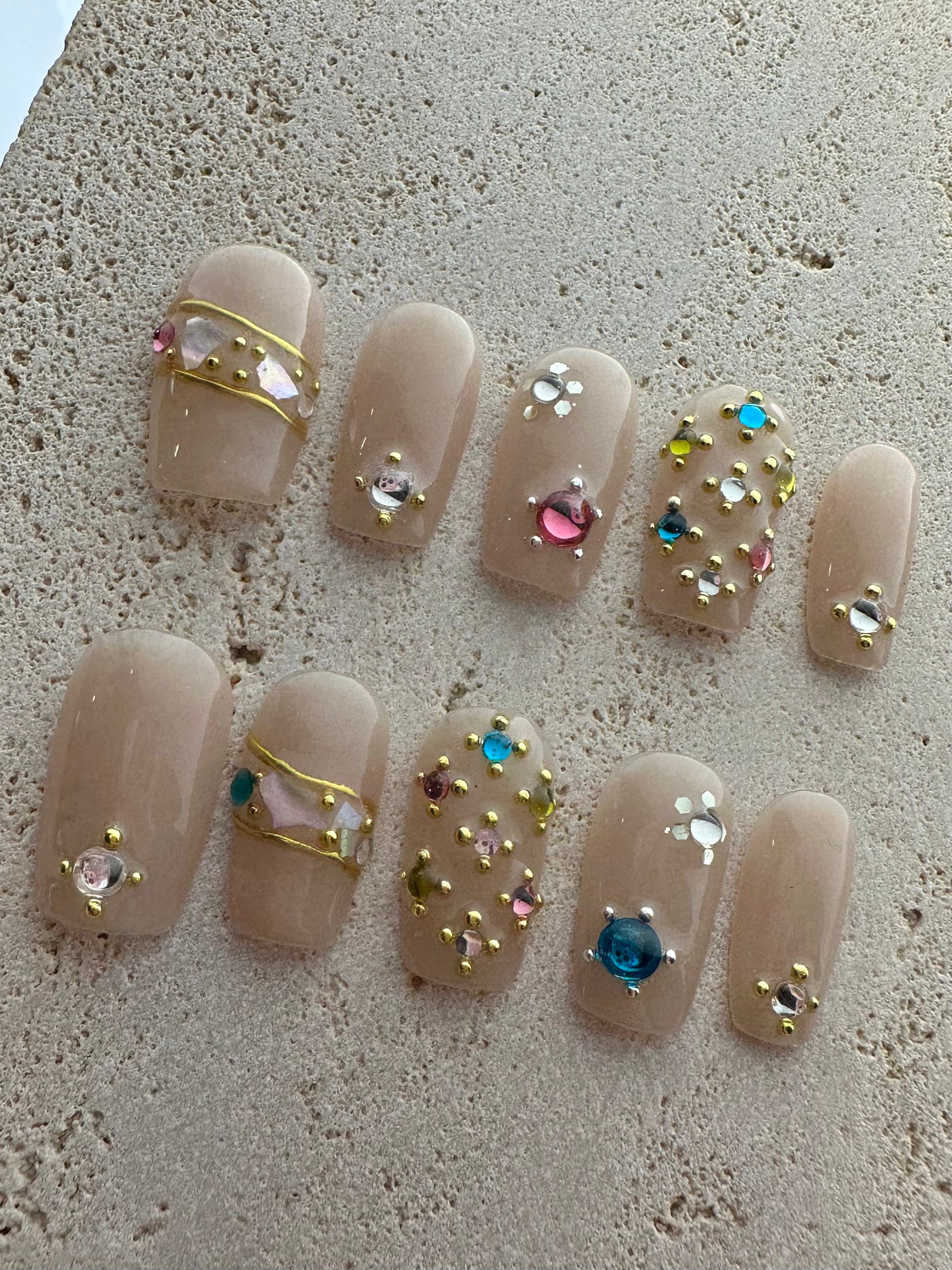 Mini Diamond Press On Nails