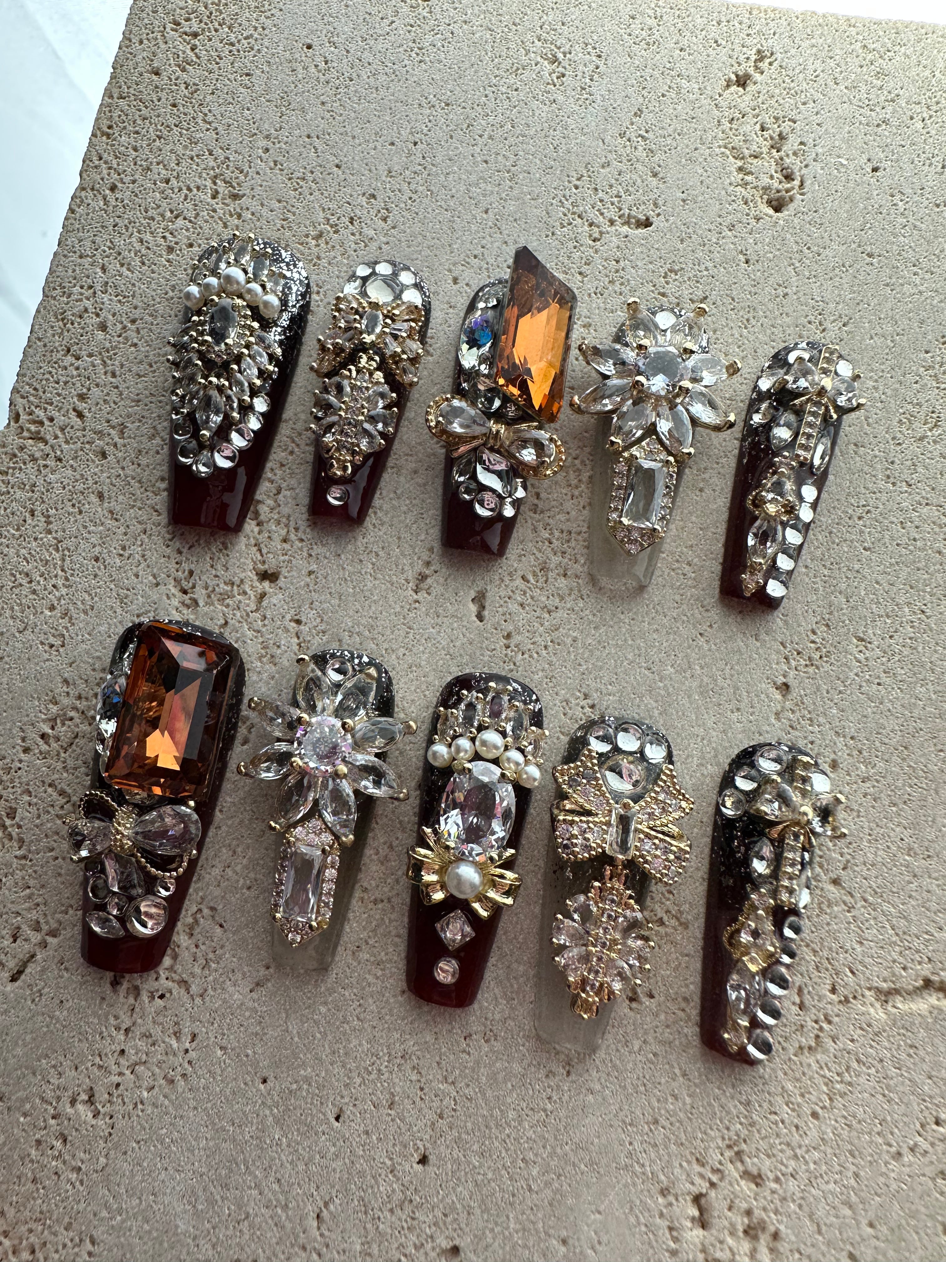 Red Dragon Press On Nails