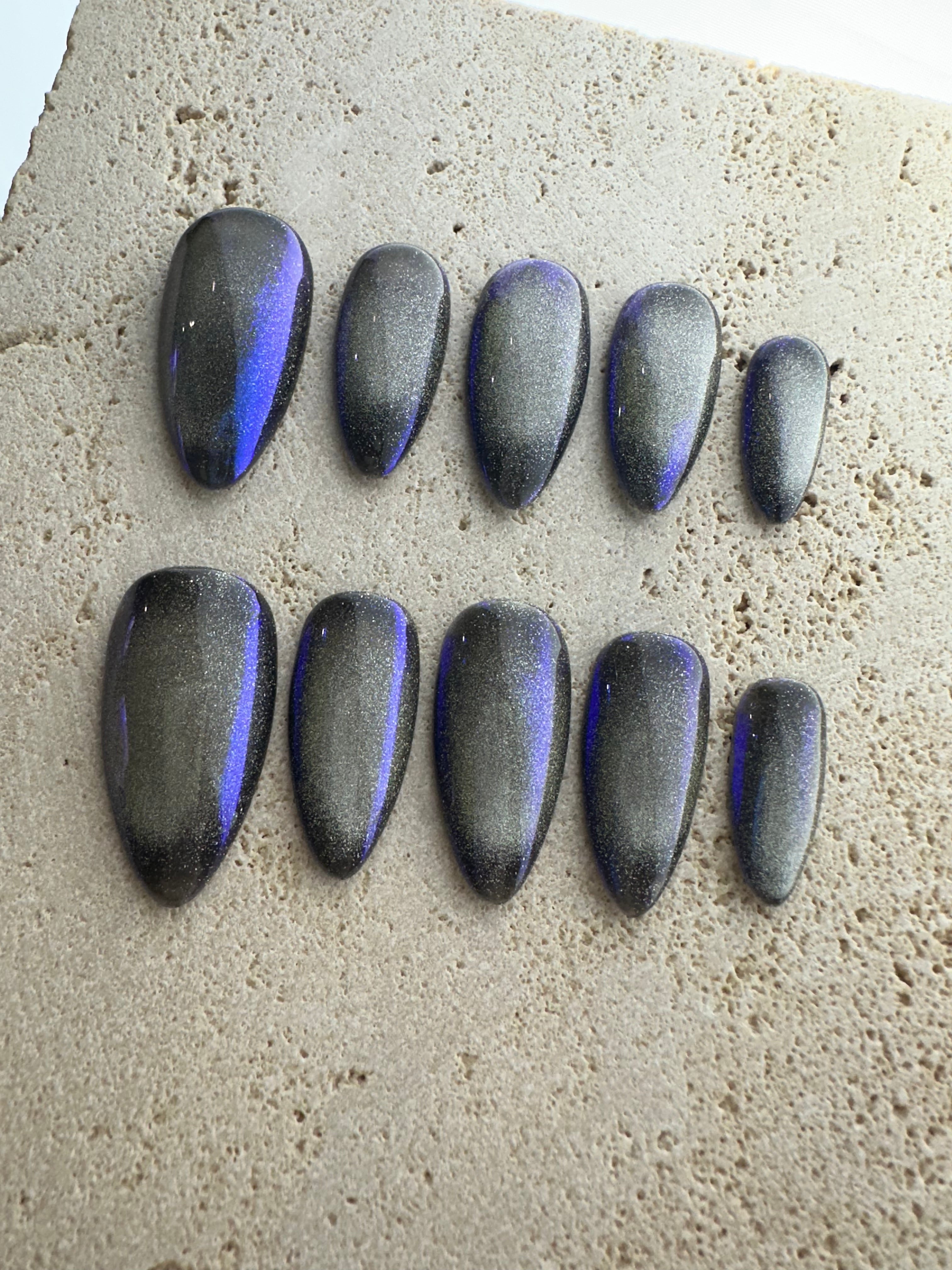 Crystal Magic Press On Nails- Dark