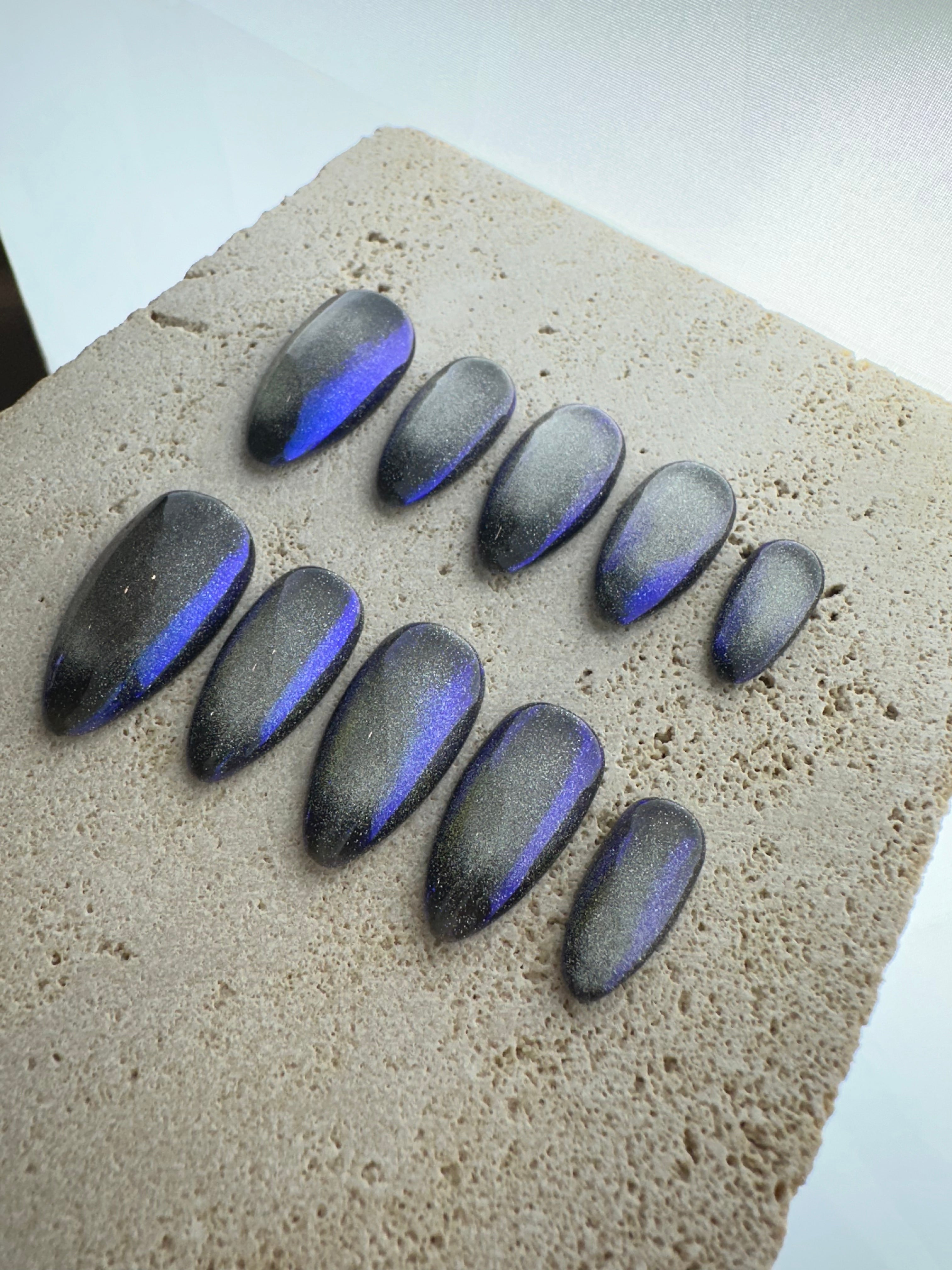 Crystal Magic Press On Nails- Dark