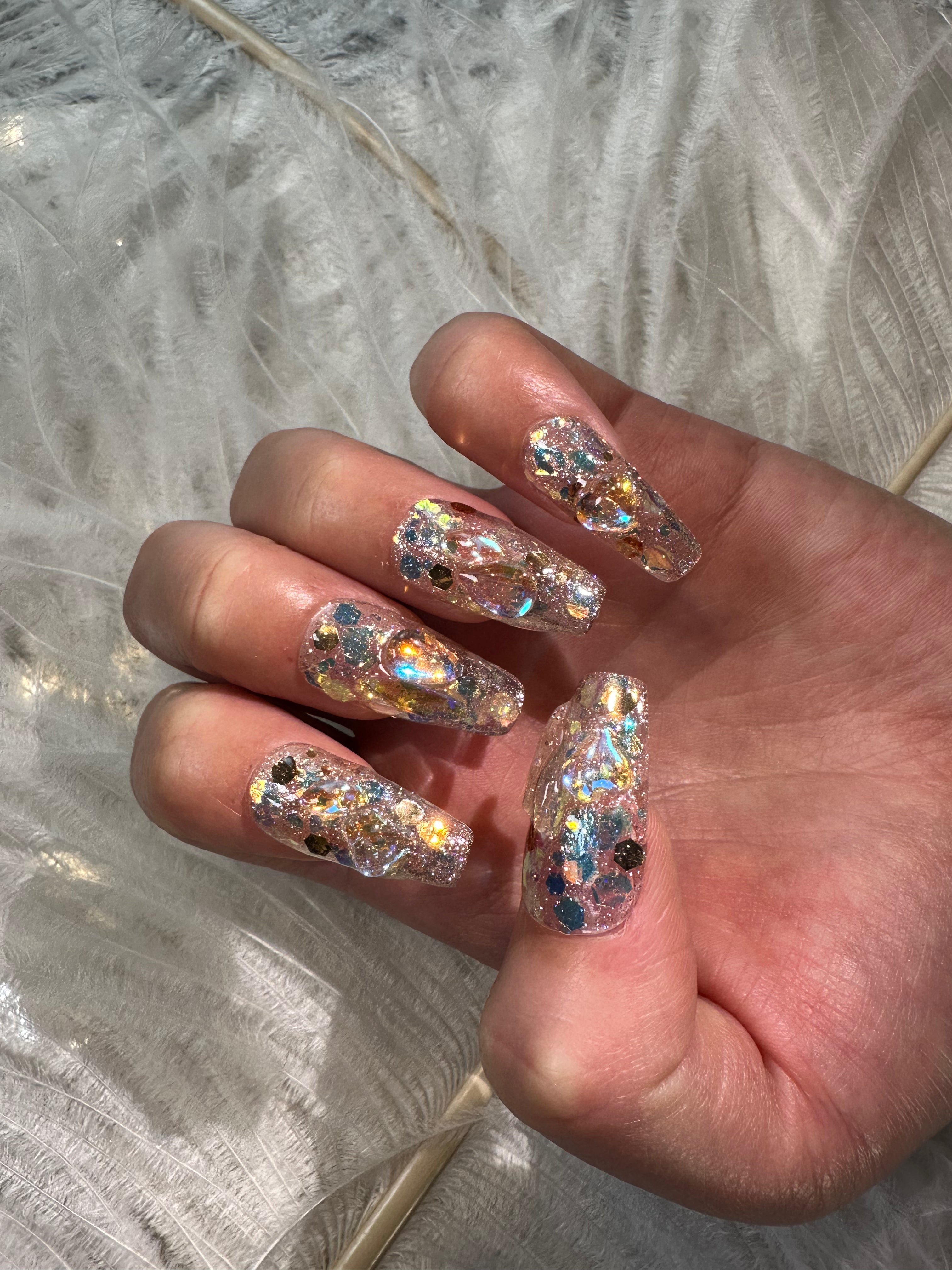 Glitter Bride Press On Nails