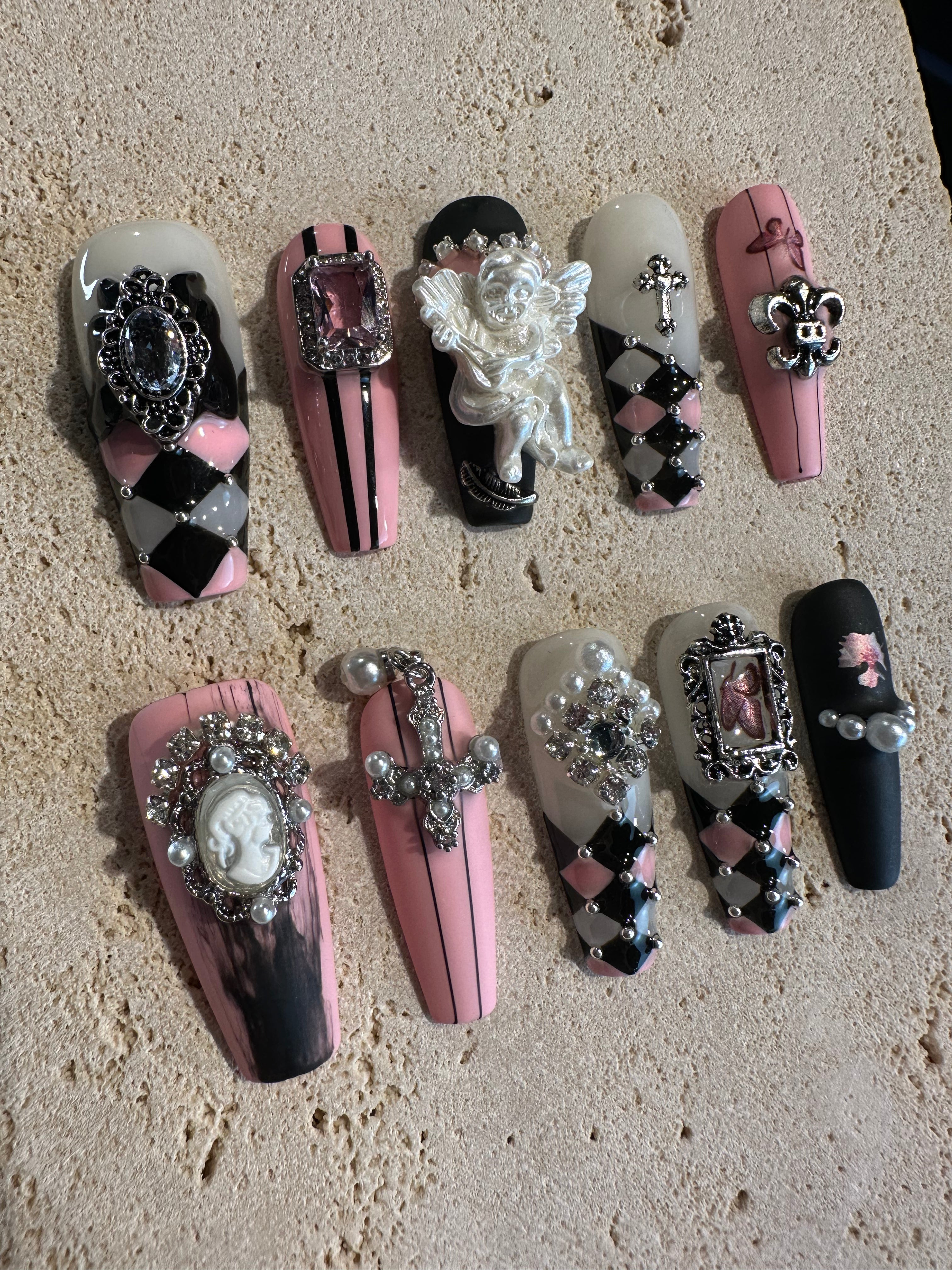 England Angel Press On Nails