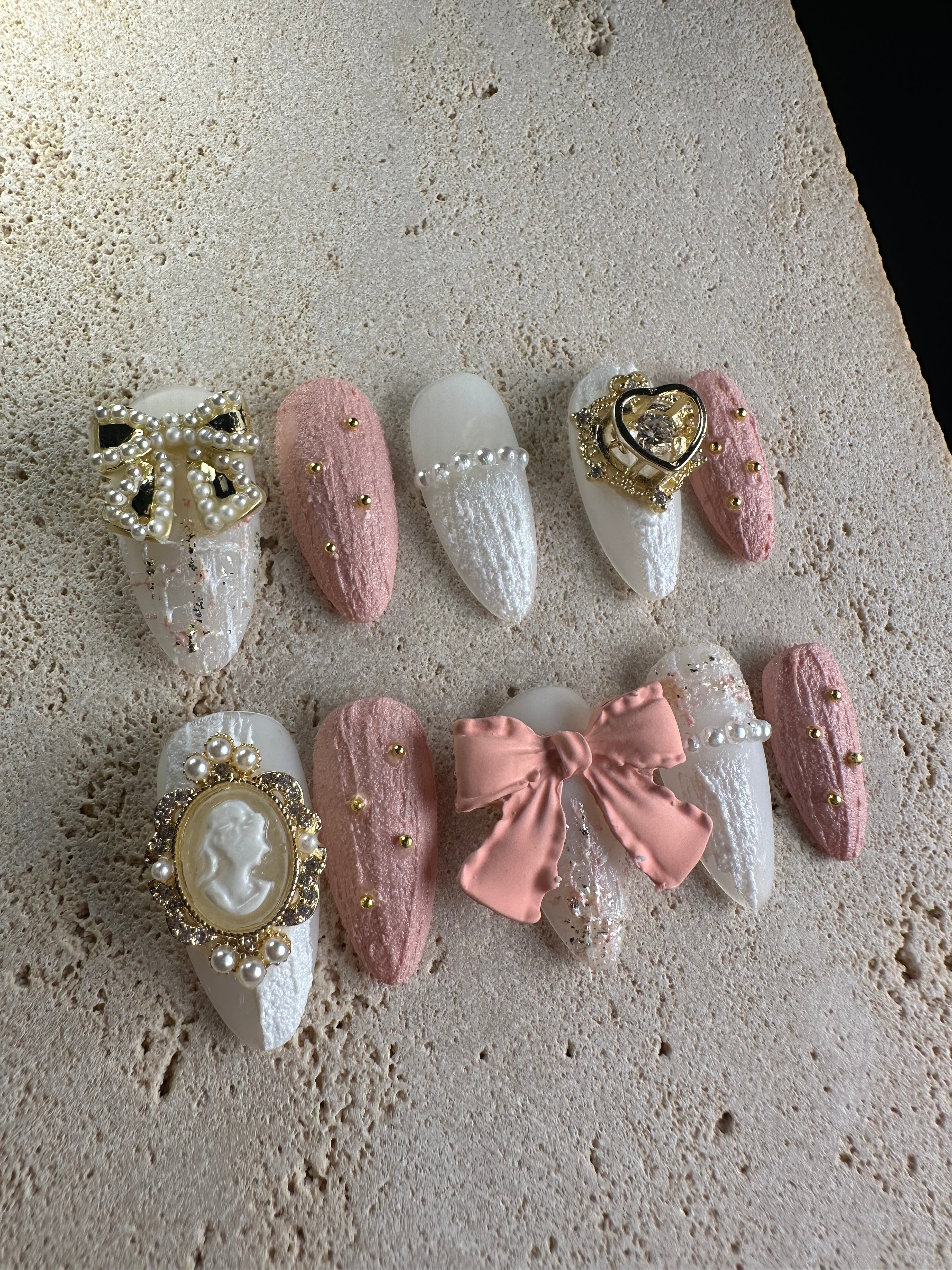 Ribbon Dream Press On Nails