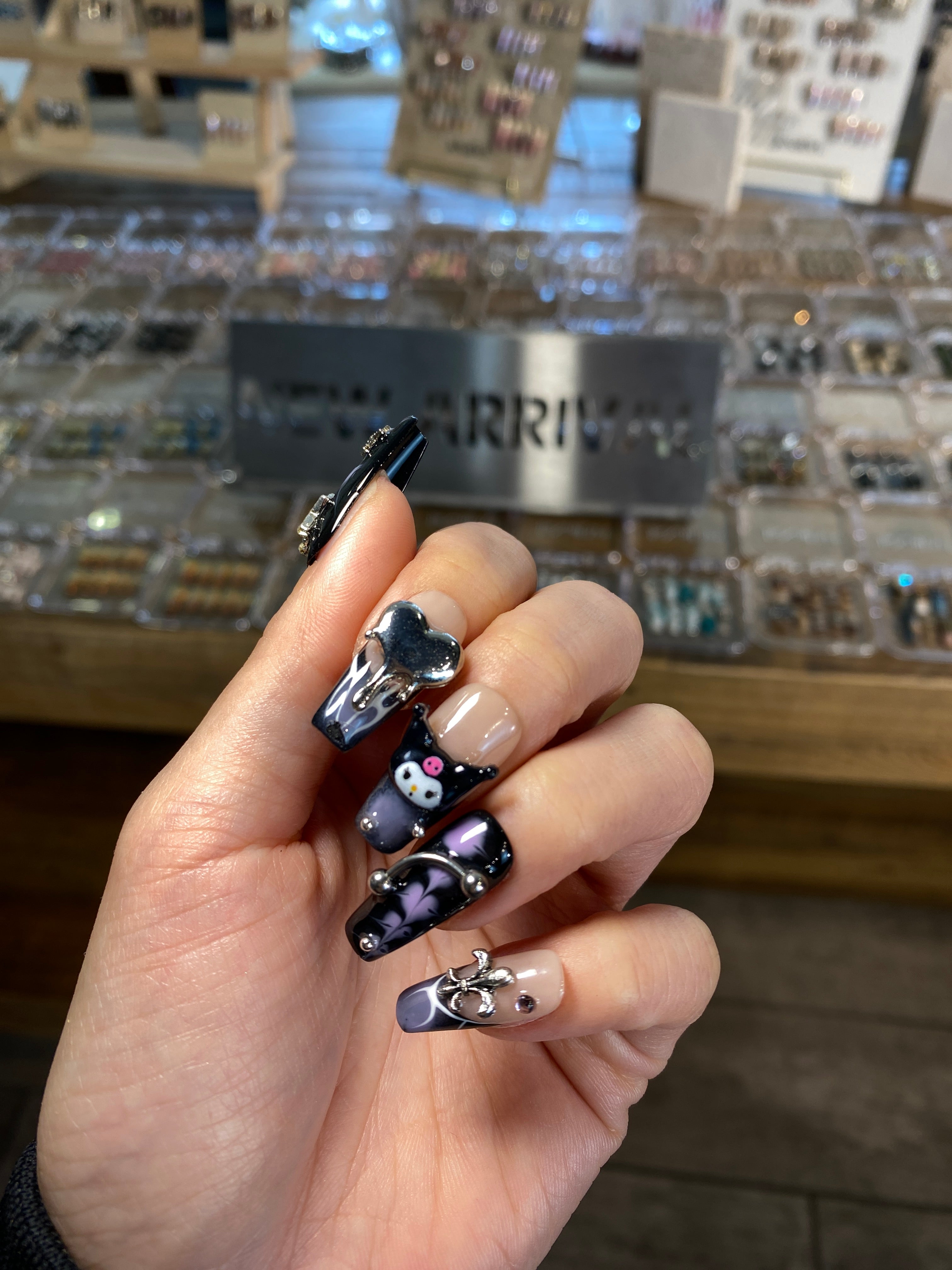 Purple Kuromi Press On Nails