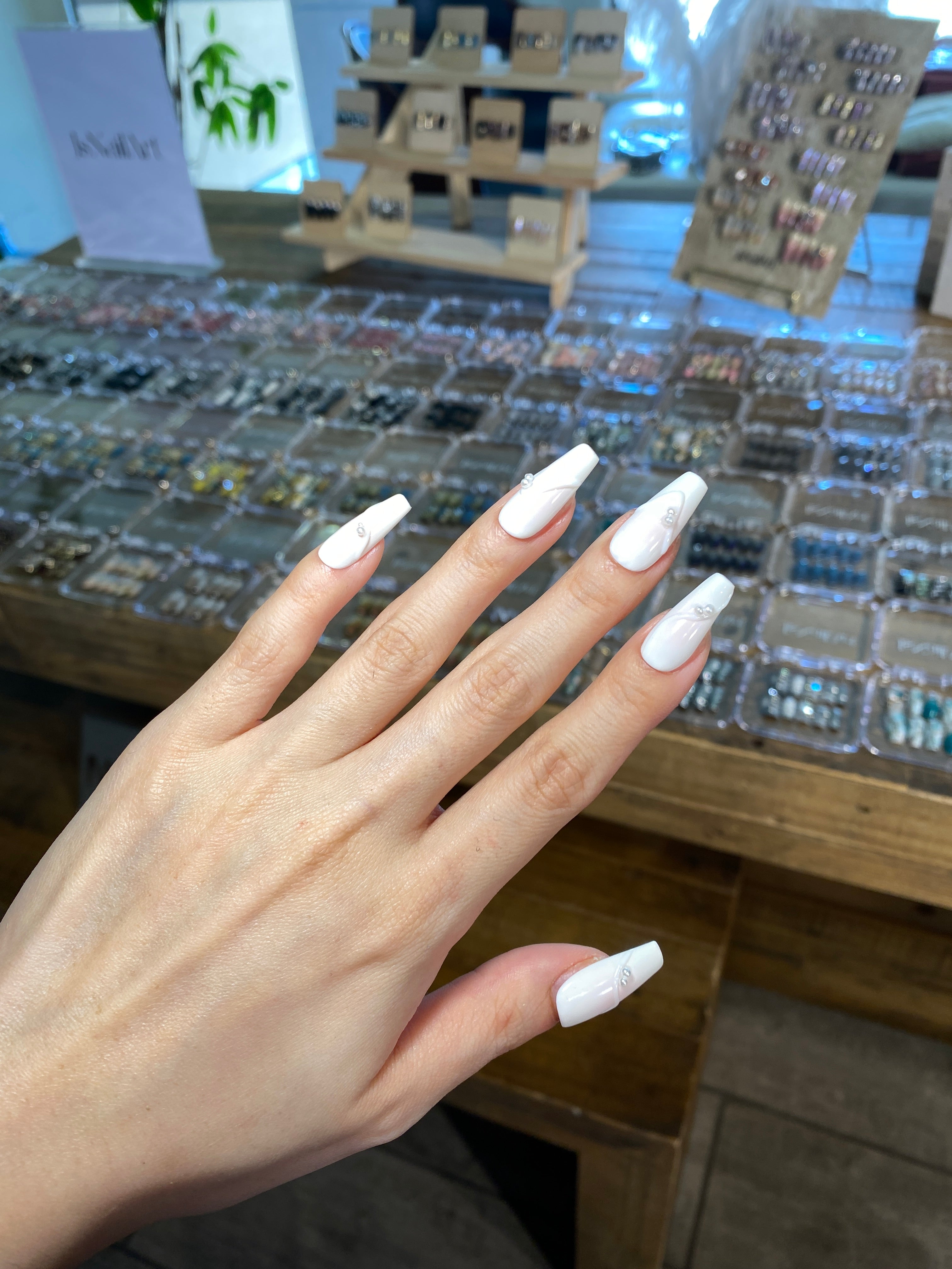 Pink Pearl Press On Nails