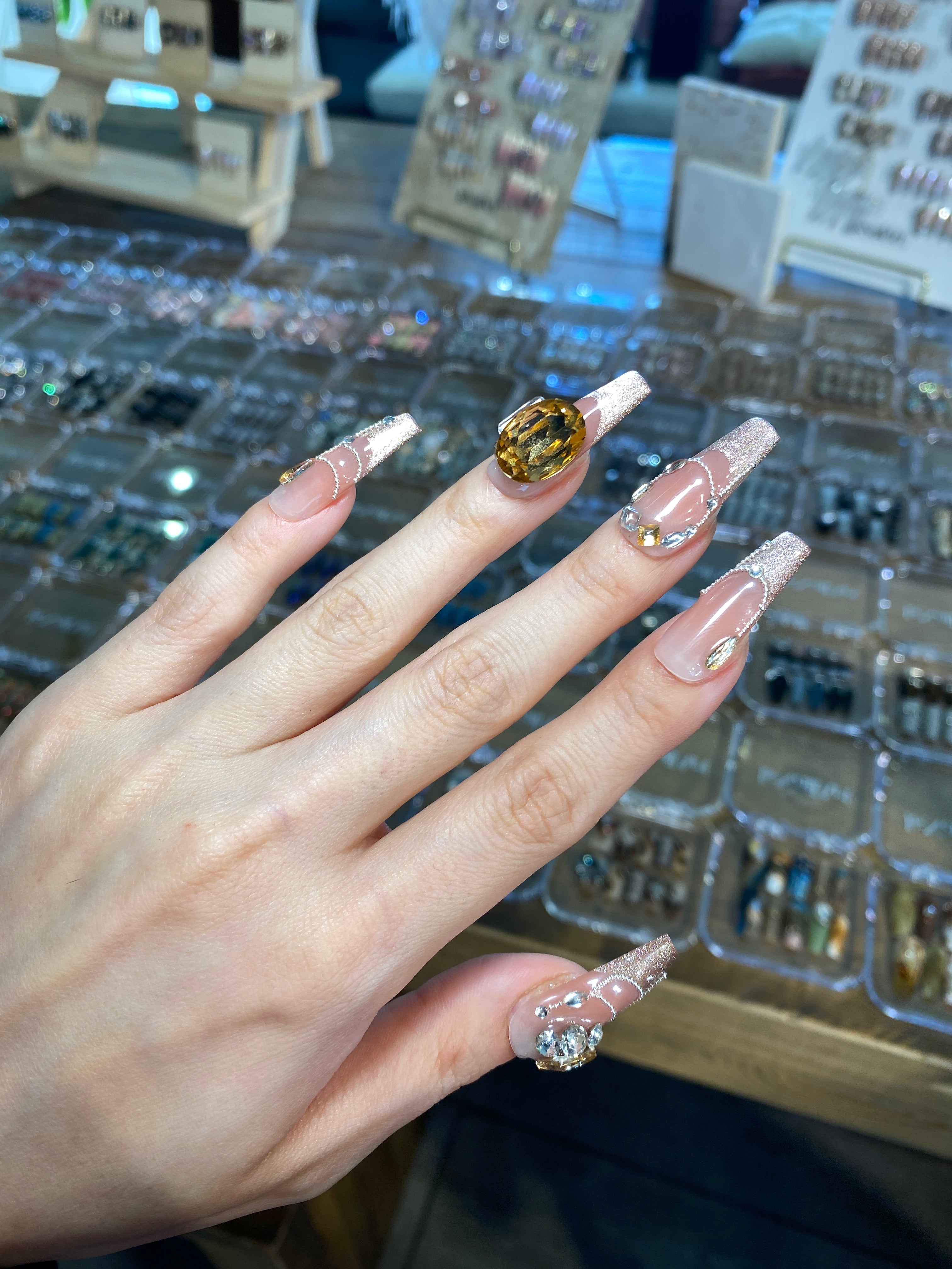 Syrup Diamond Press On Nails