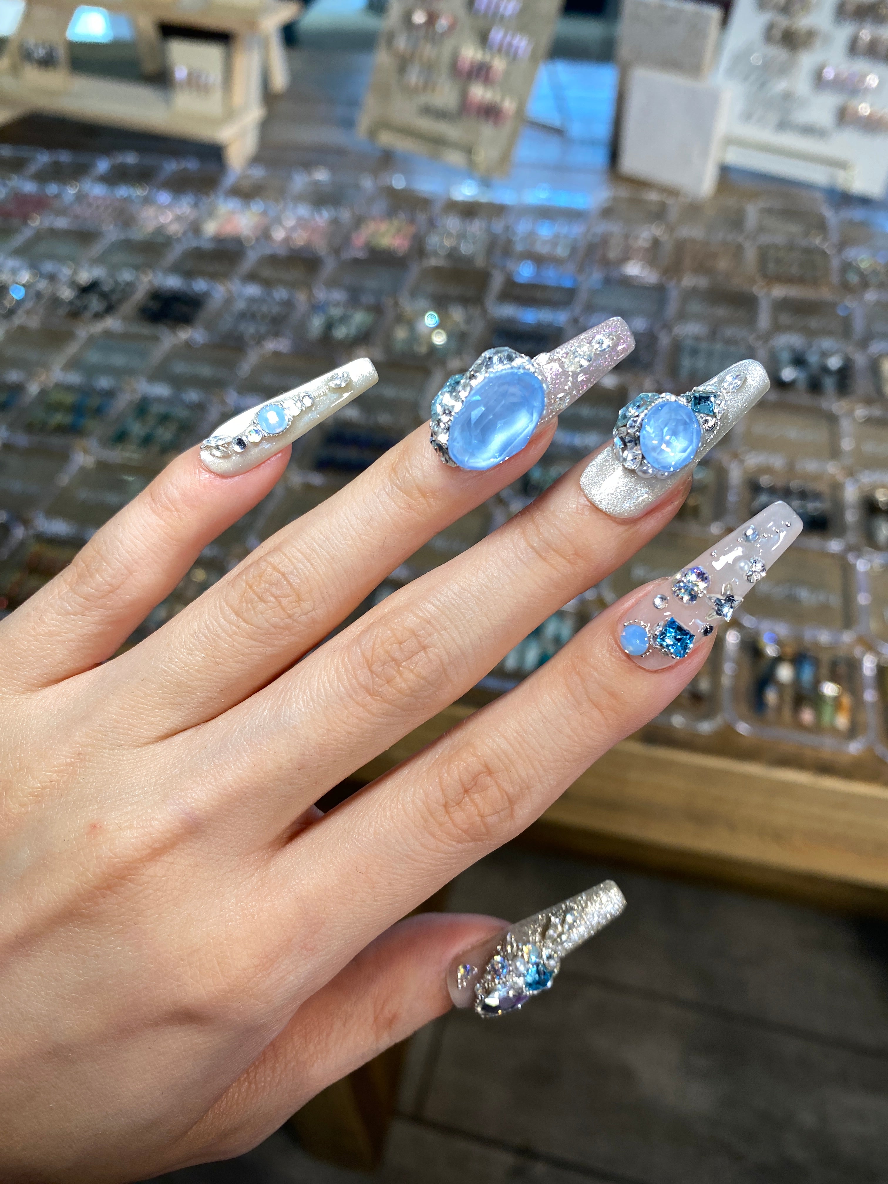 Aqua Euphoria Press On Nails