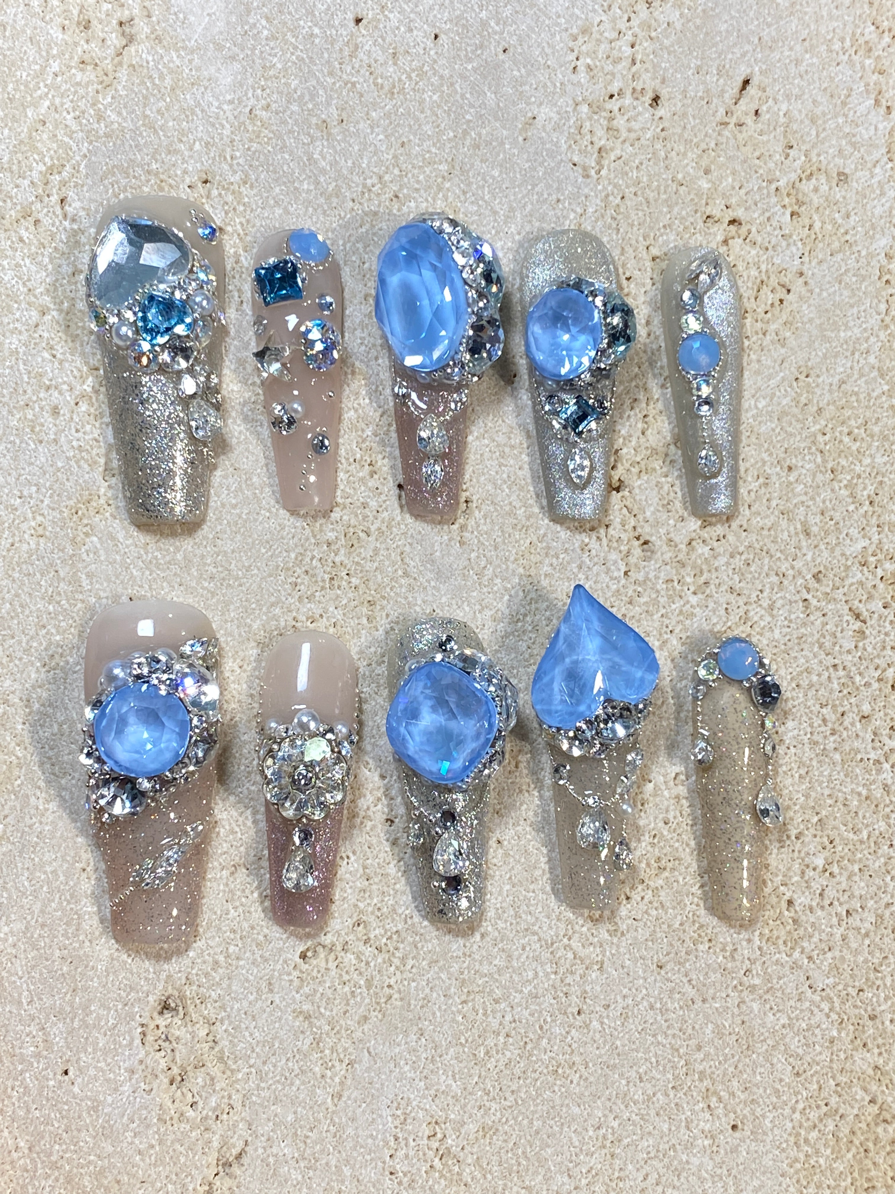 Aqua Euphoria Press On Nails