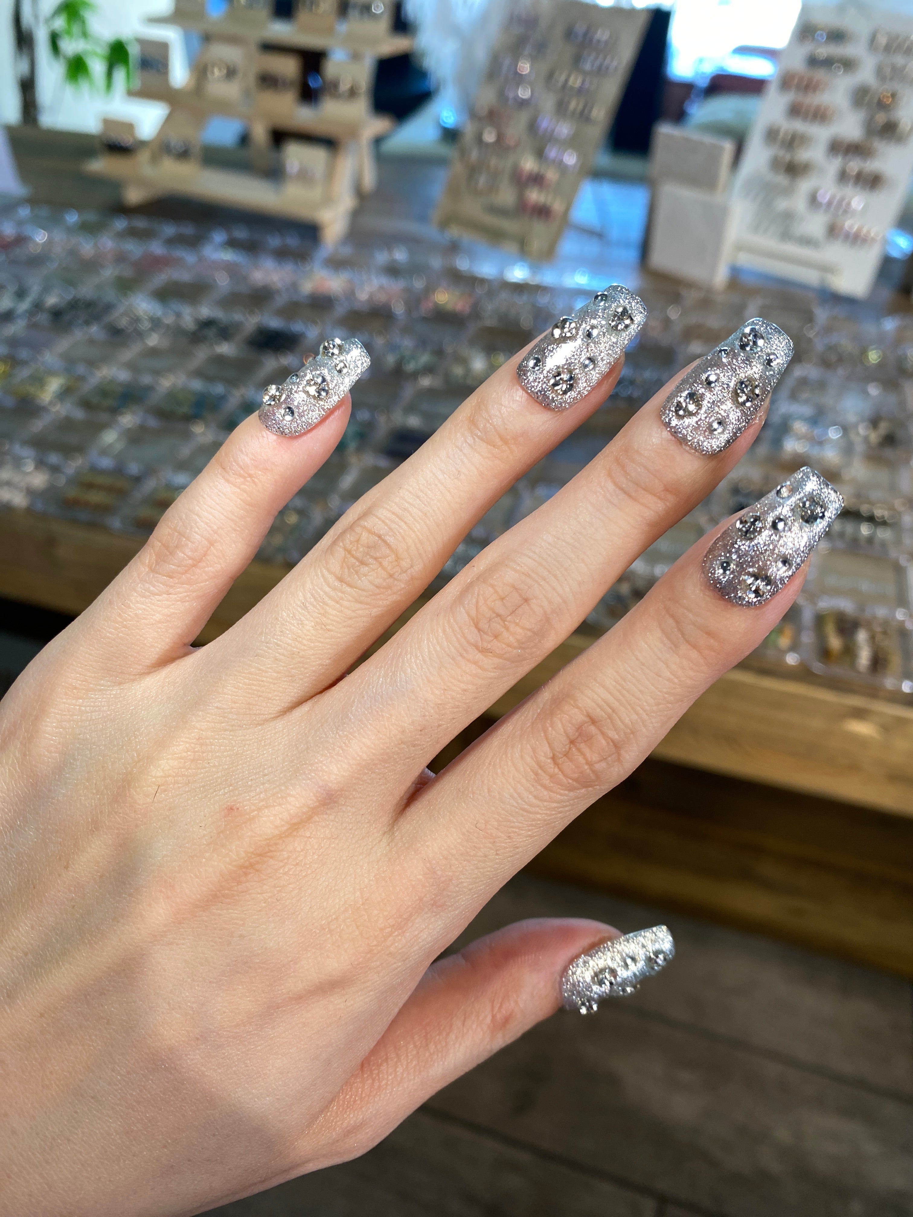 Mini Diamond Press On Nails