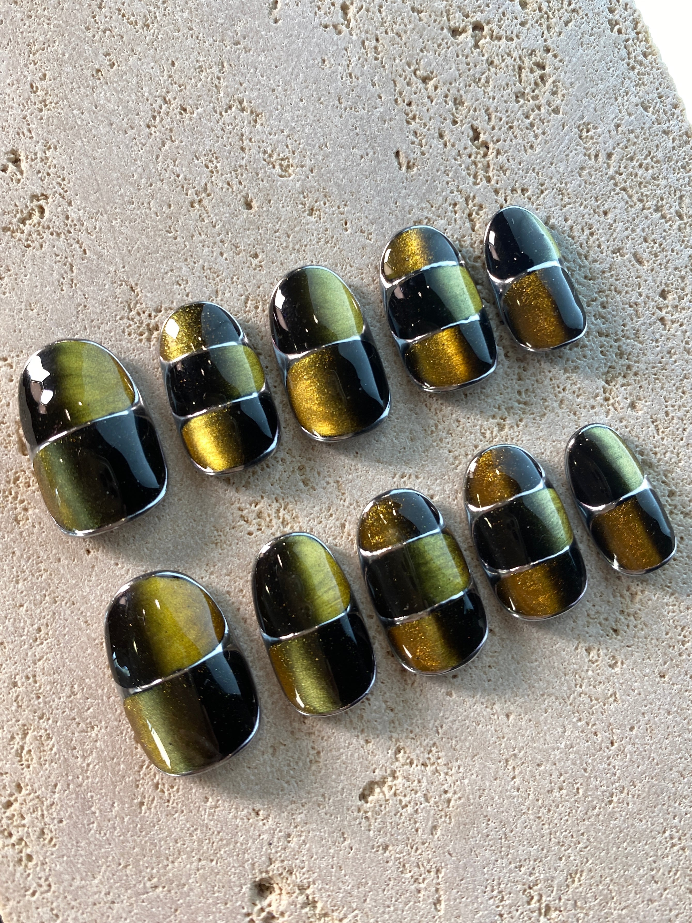Egyptian Gem Press On Nails- Green