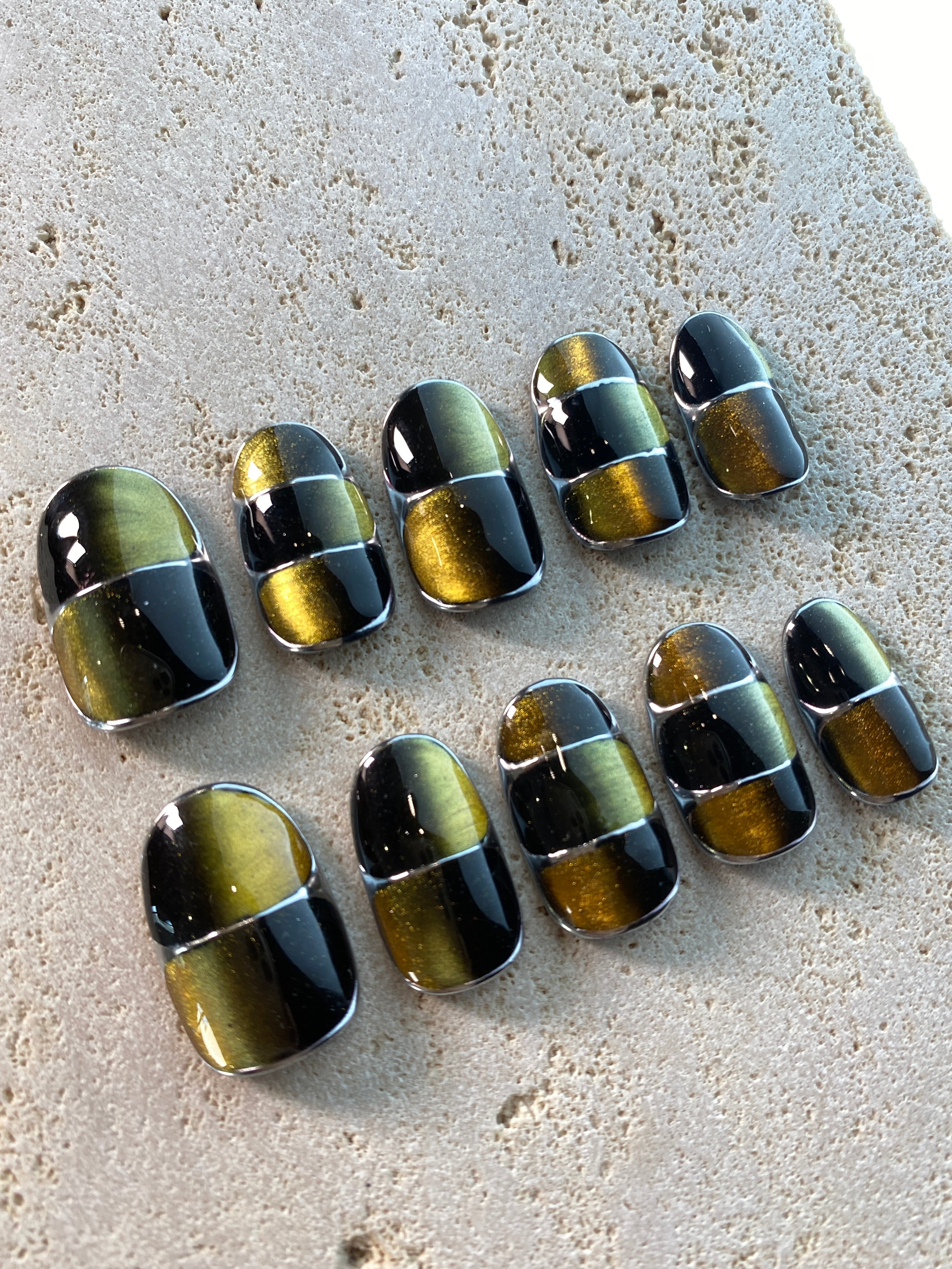 Egyptian Gem Press On Nails- Green