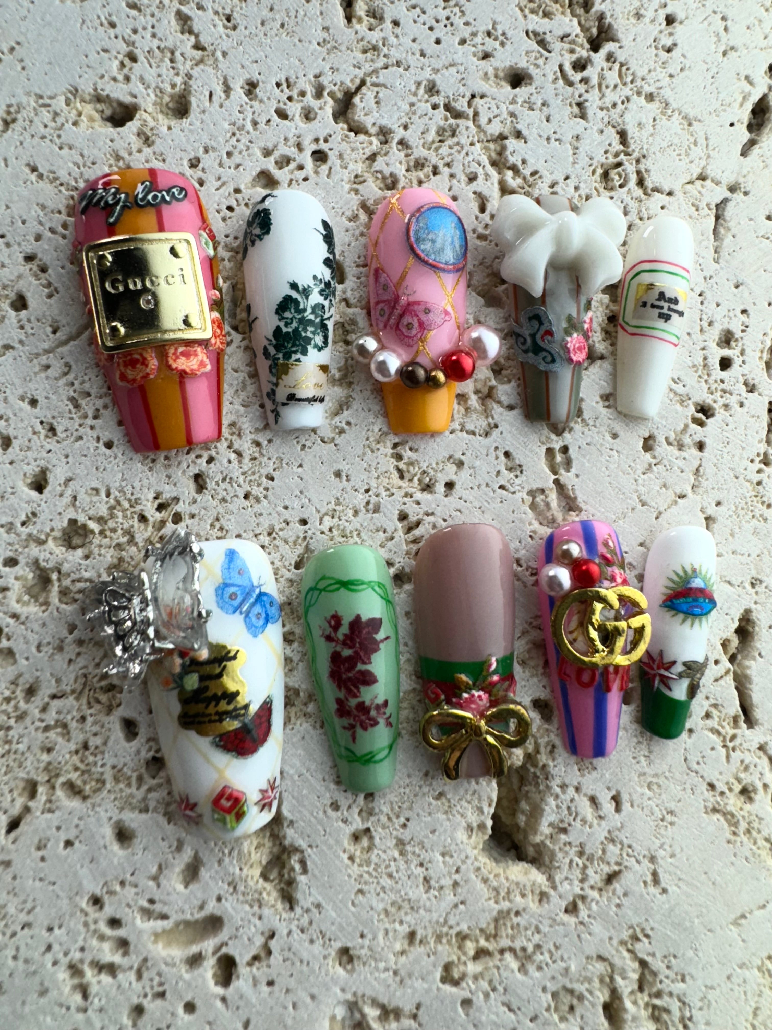 Funky Italy Press On Nails