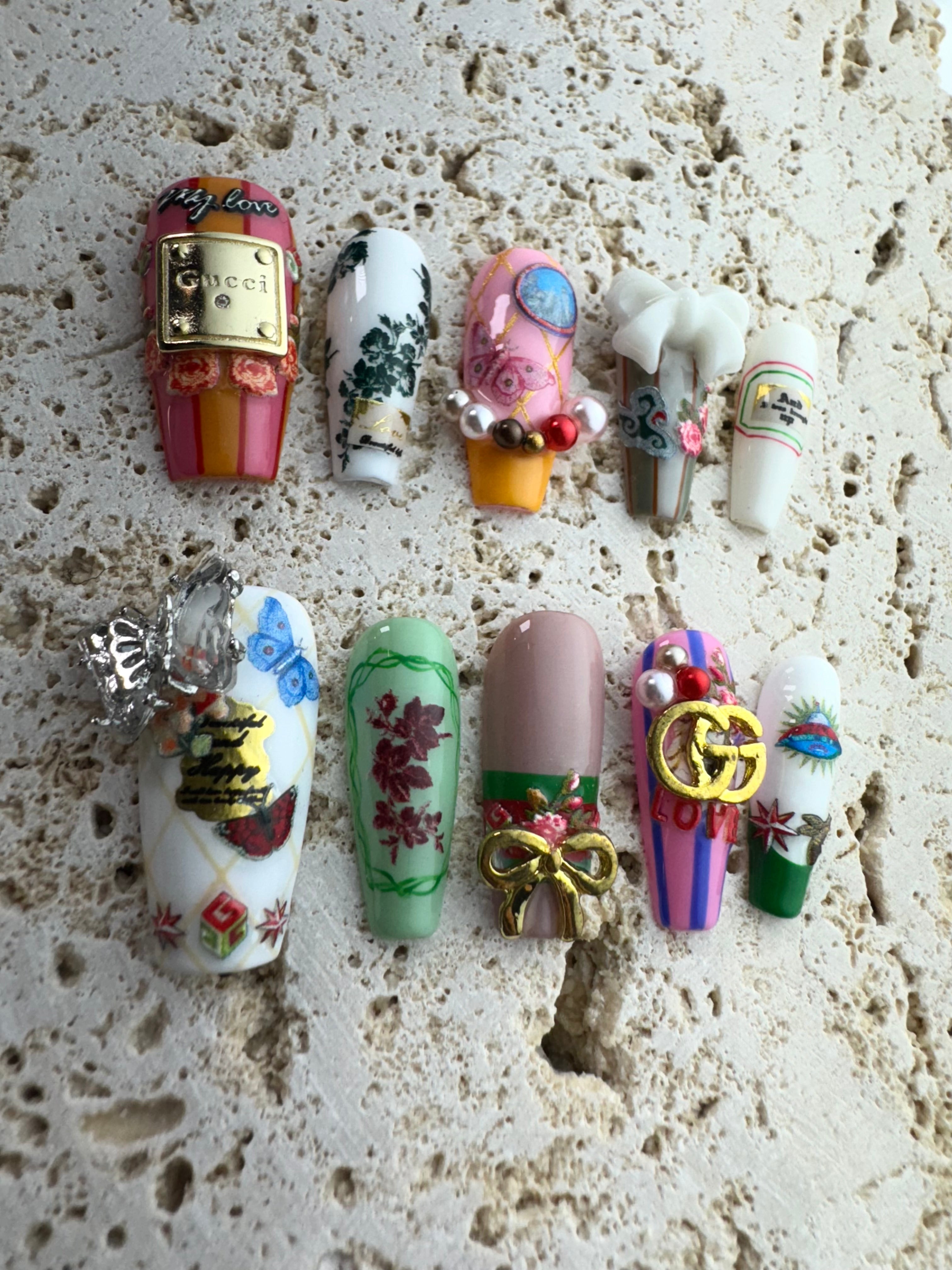 Funky Italy Press On Nails