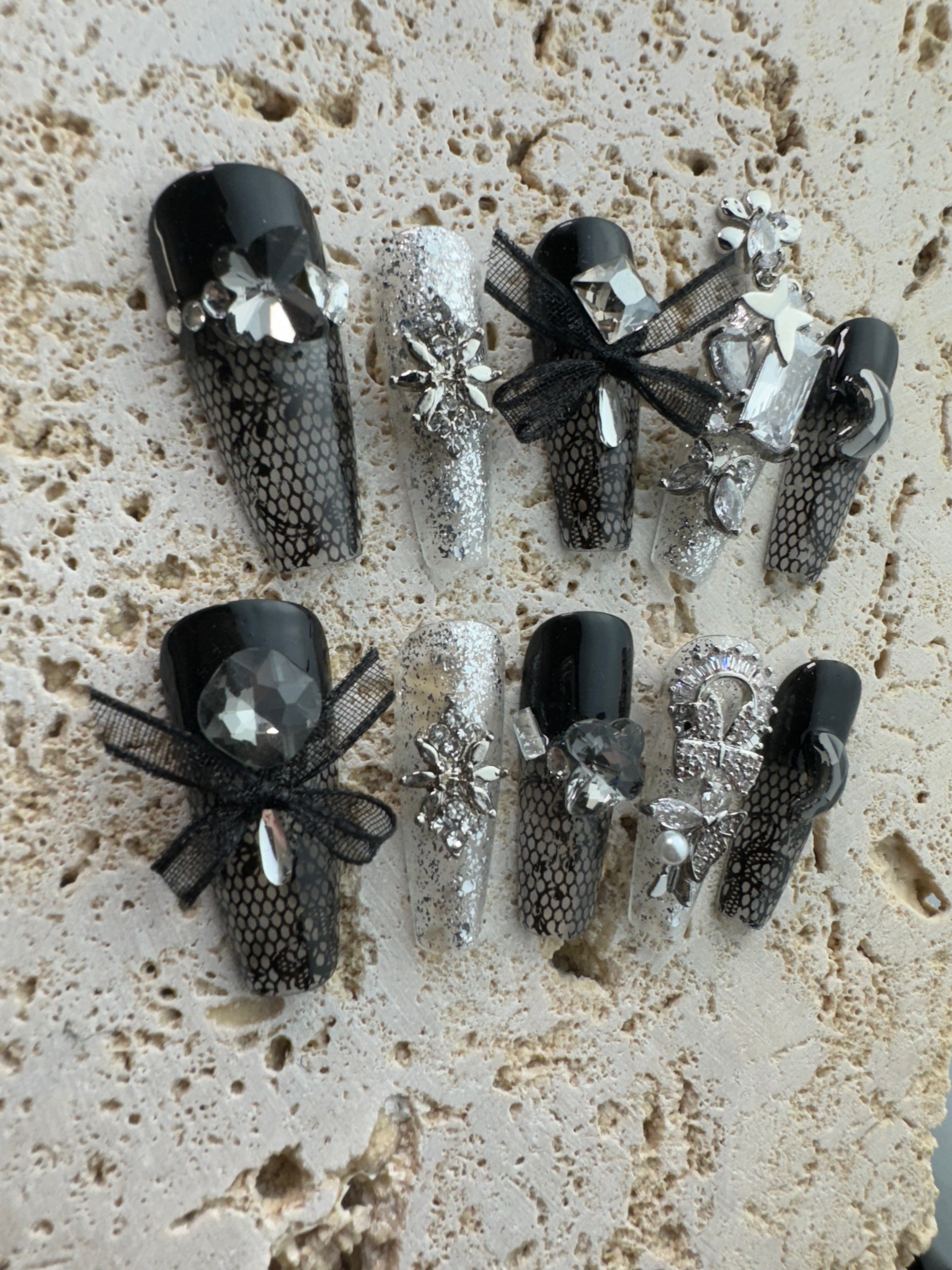 Ribbon Rebel Press On Nails