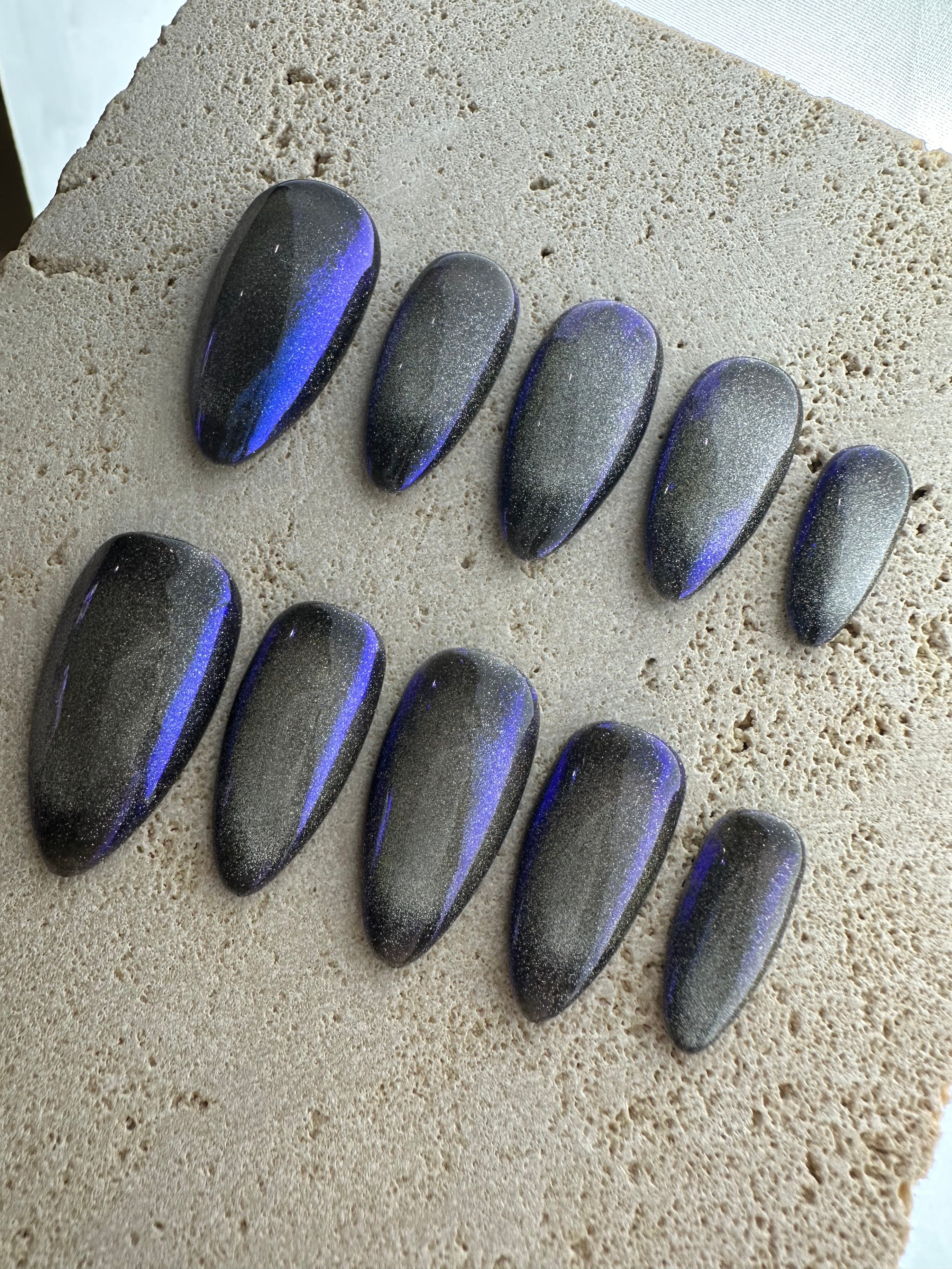 Crystal Magic Press On Nails- Dark