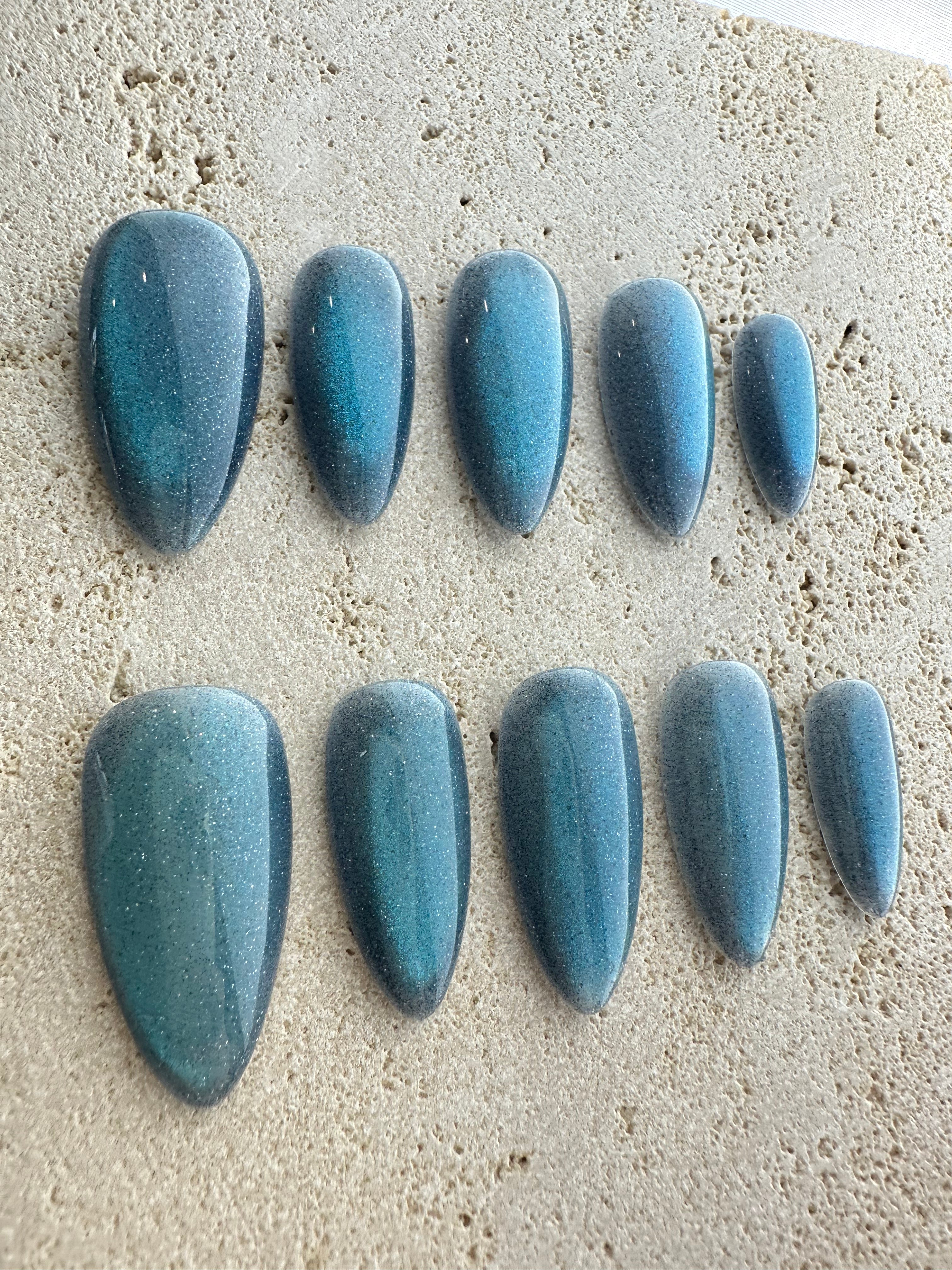 Crystal Magic Press On Nails- Ocean