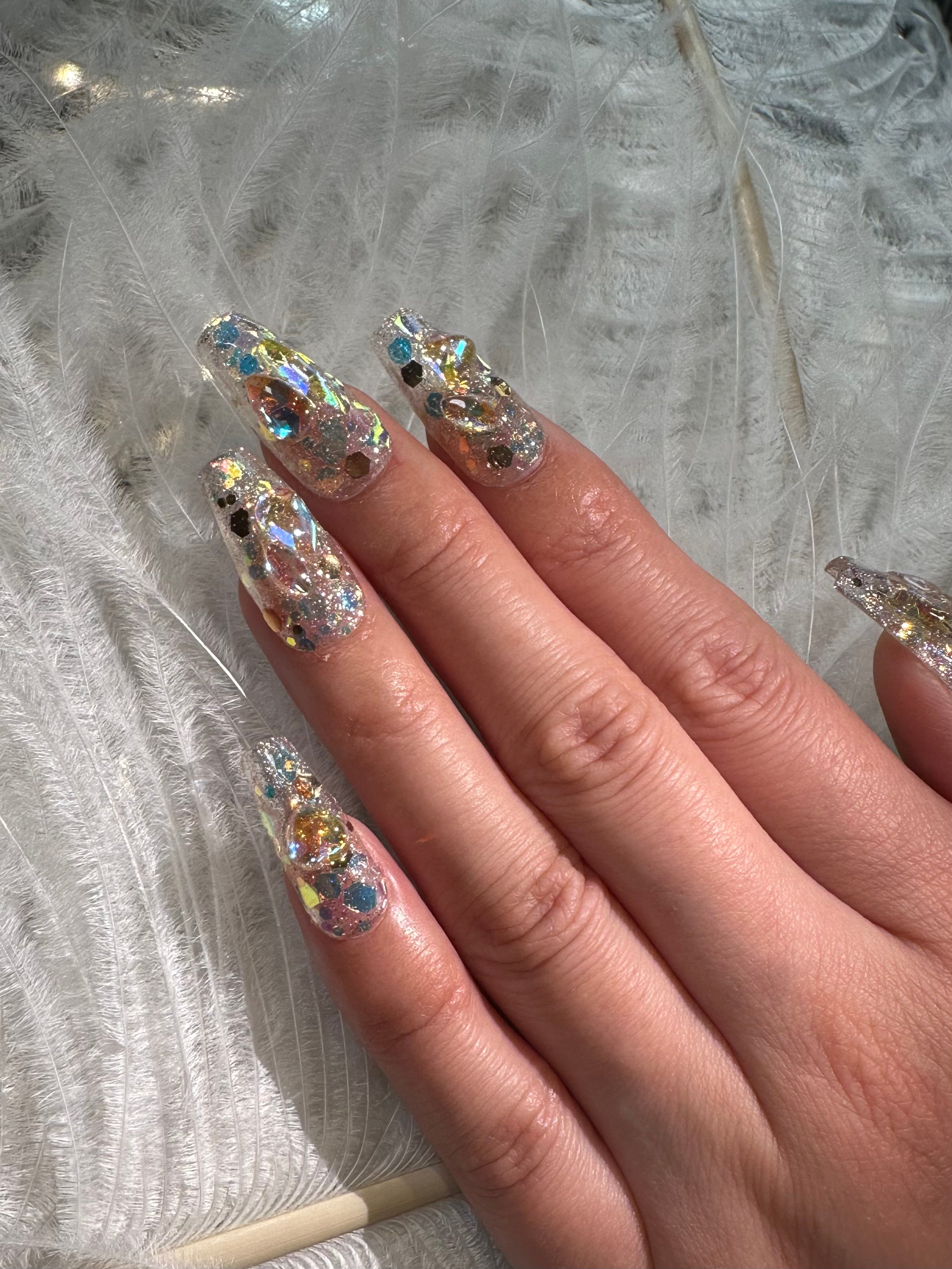 Glitter Bride Press On Nails