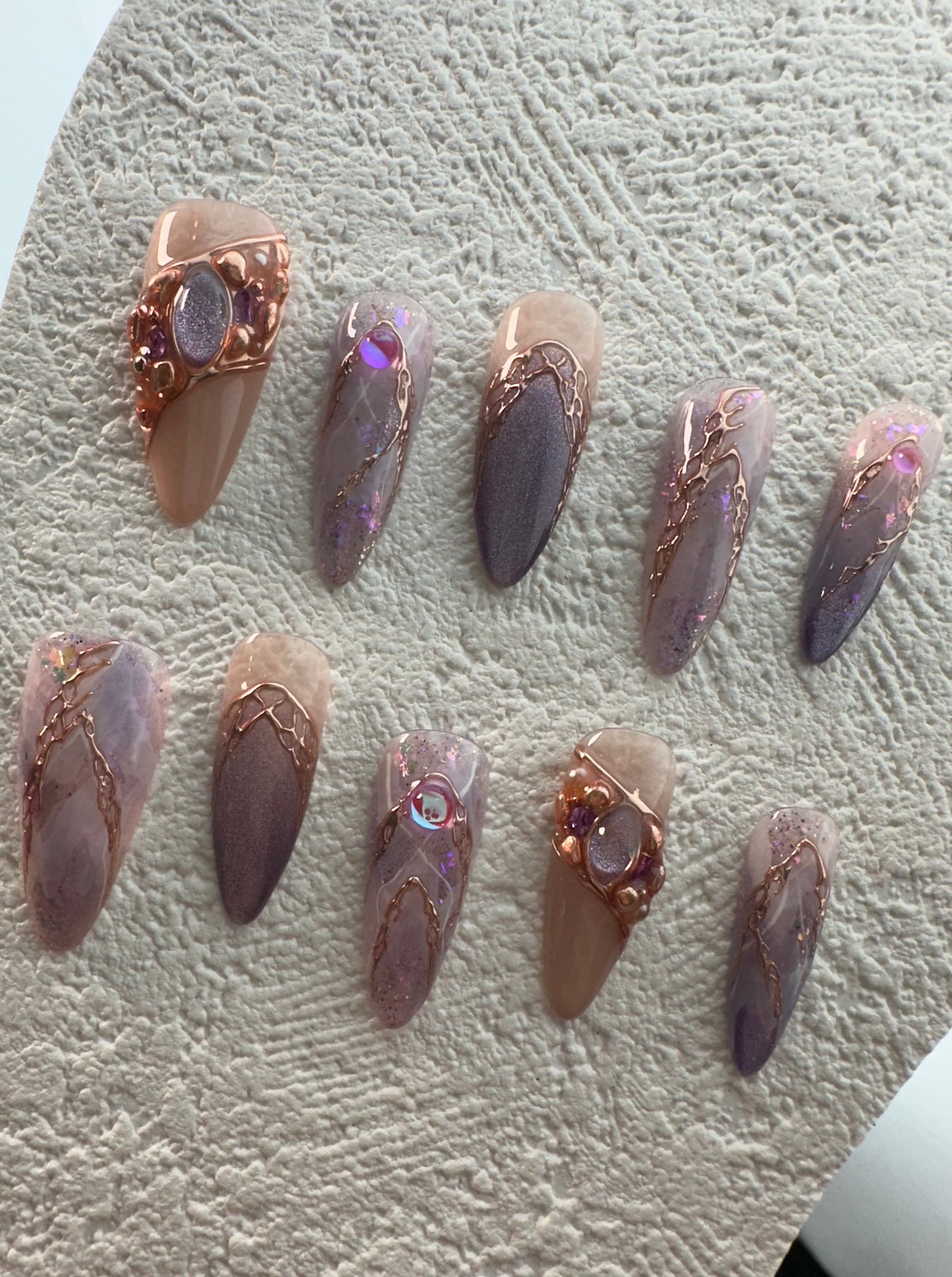 Purple Nymph Press On Nails