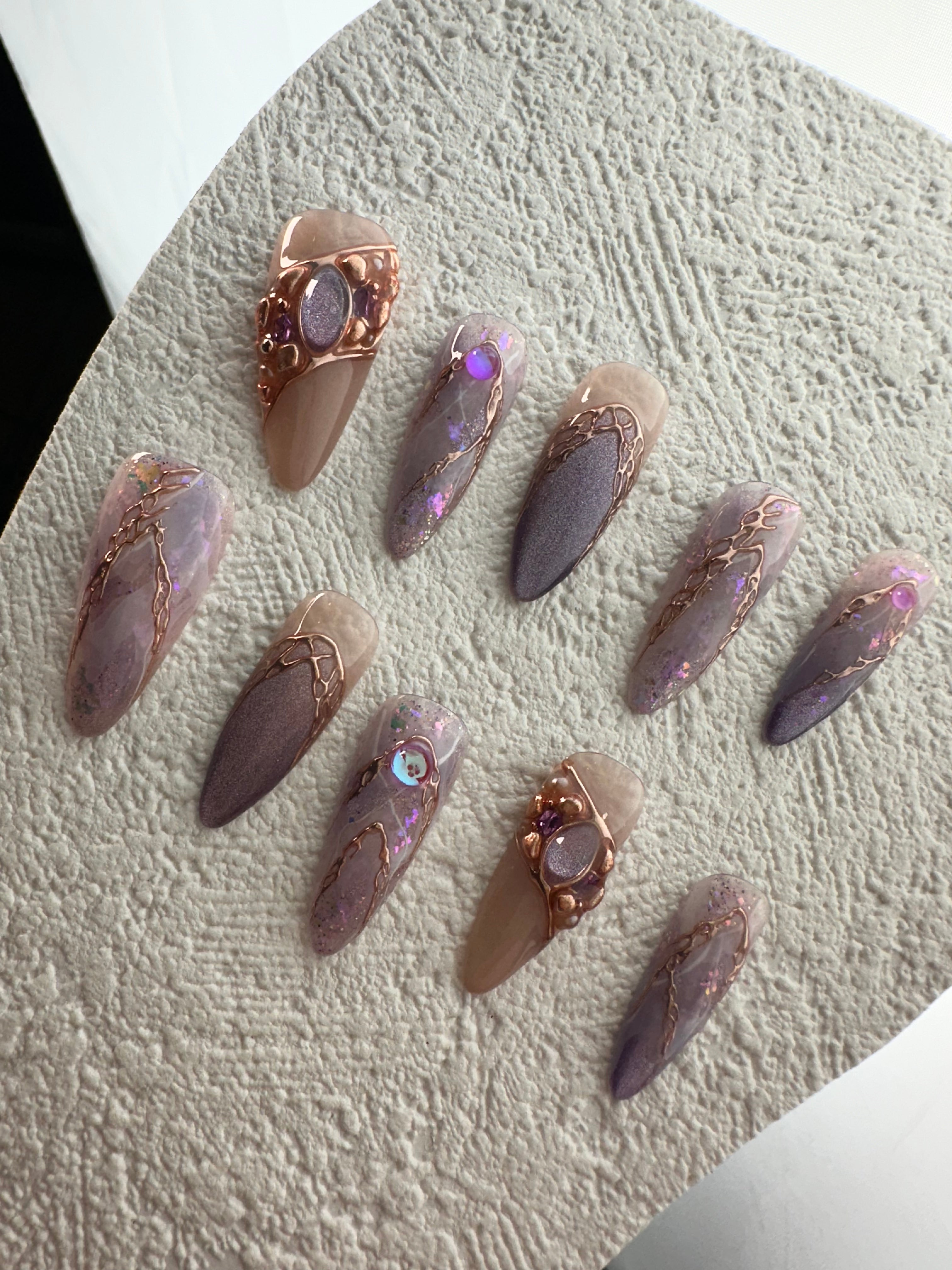 Purple Nymph Press On Nails