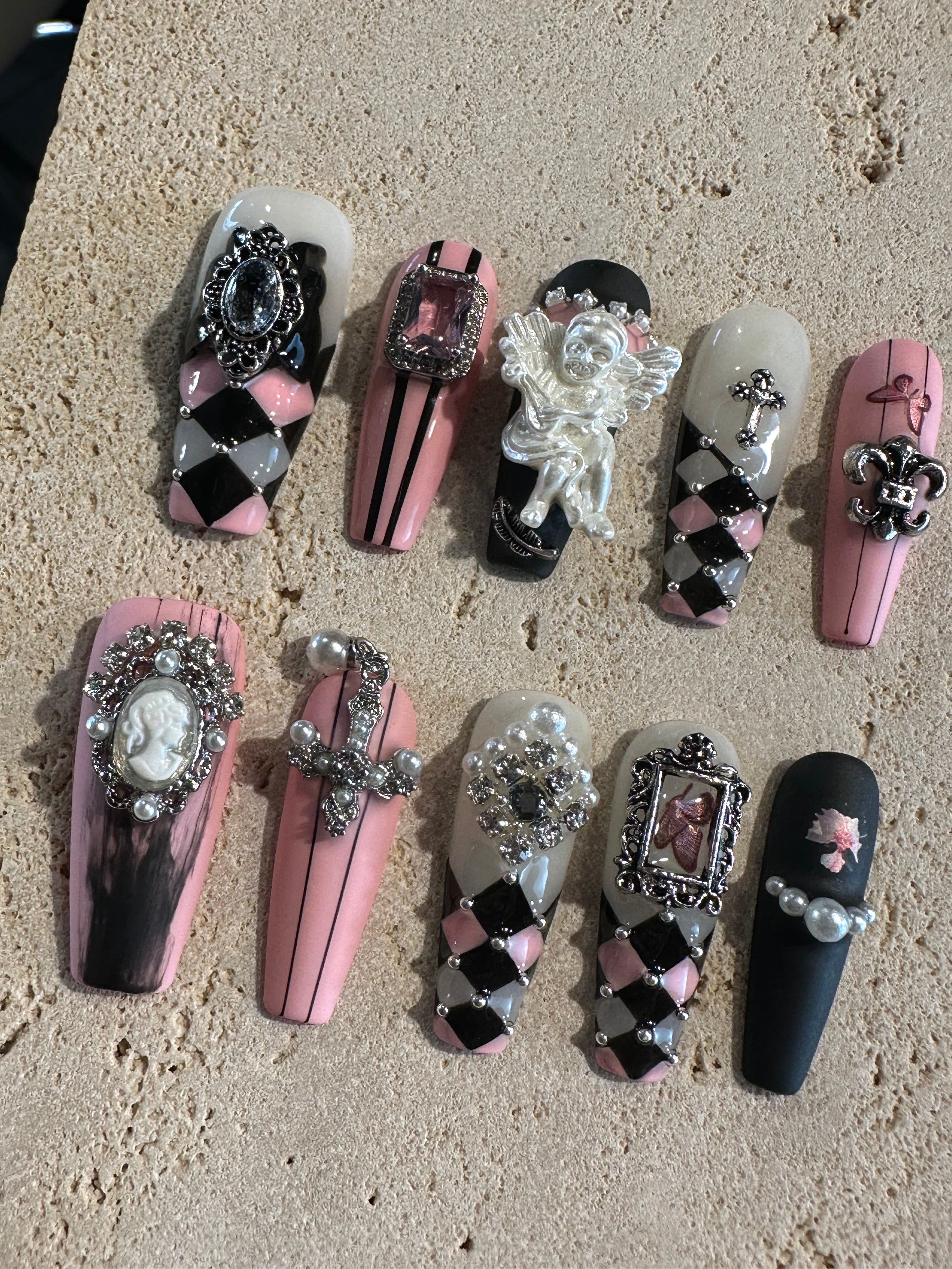 England Angel Press On Nails