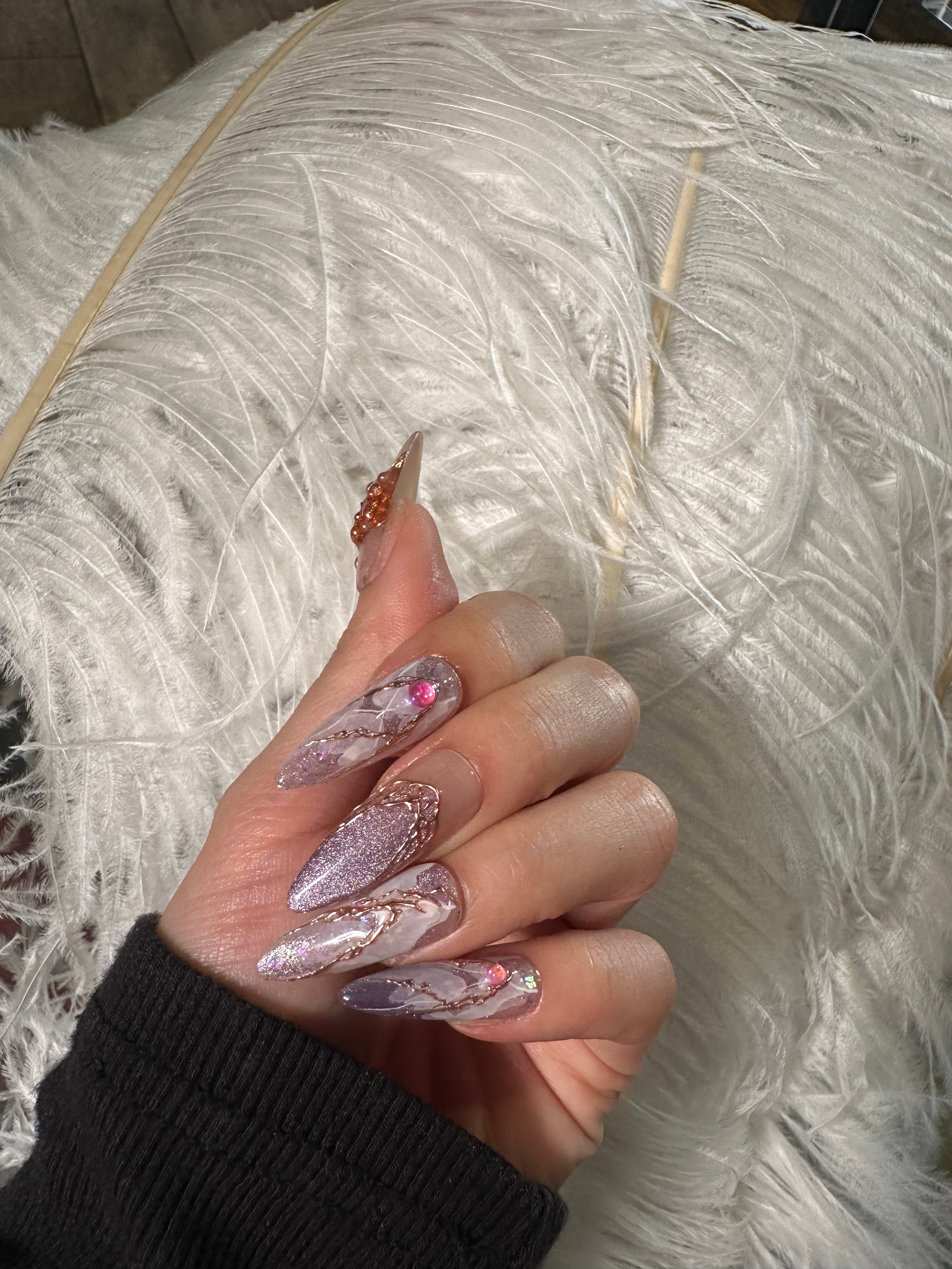 Purple Nymph Press On Nails