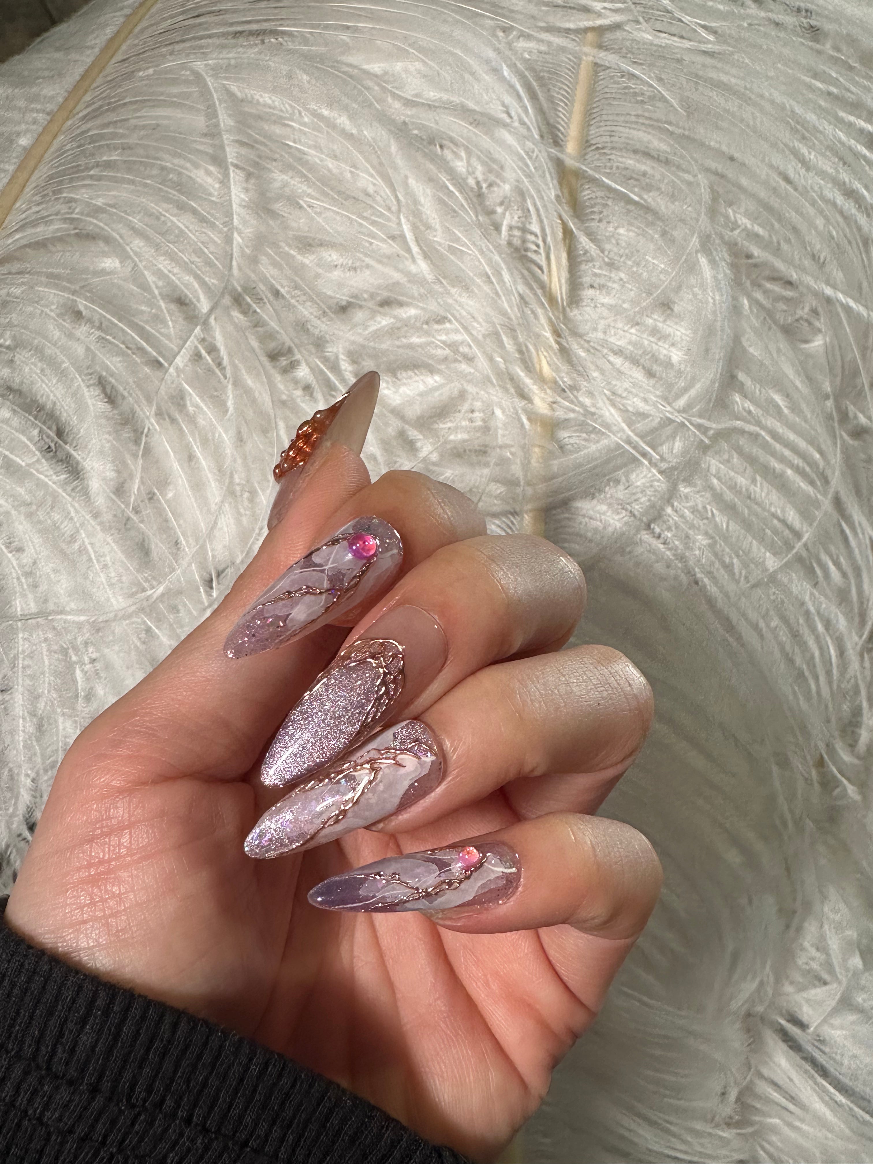 Purple Nymph Press On Nails