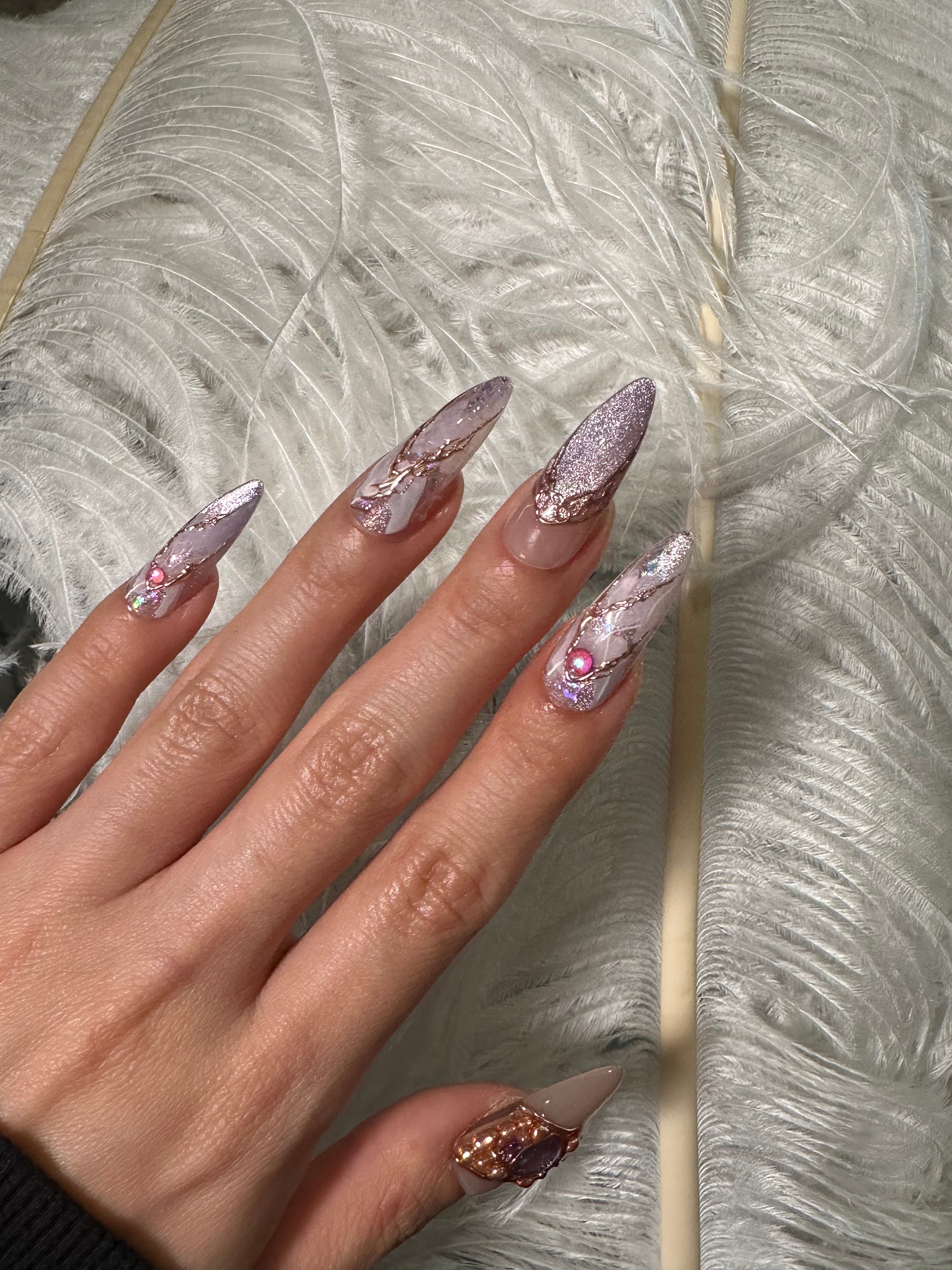 Purple Nymph Press On Nails