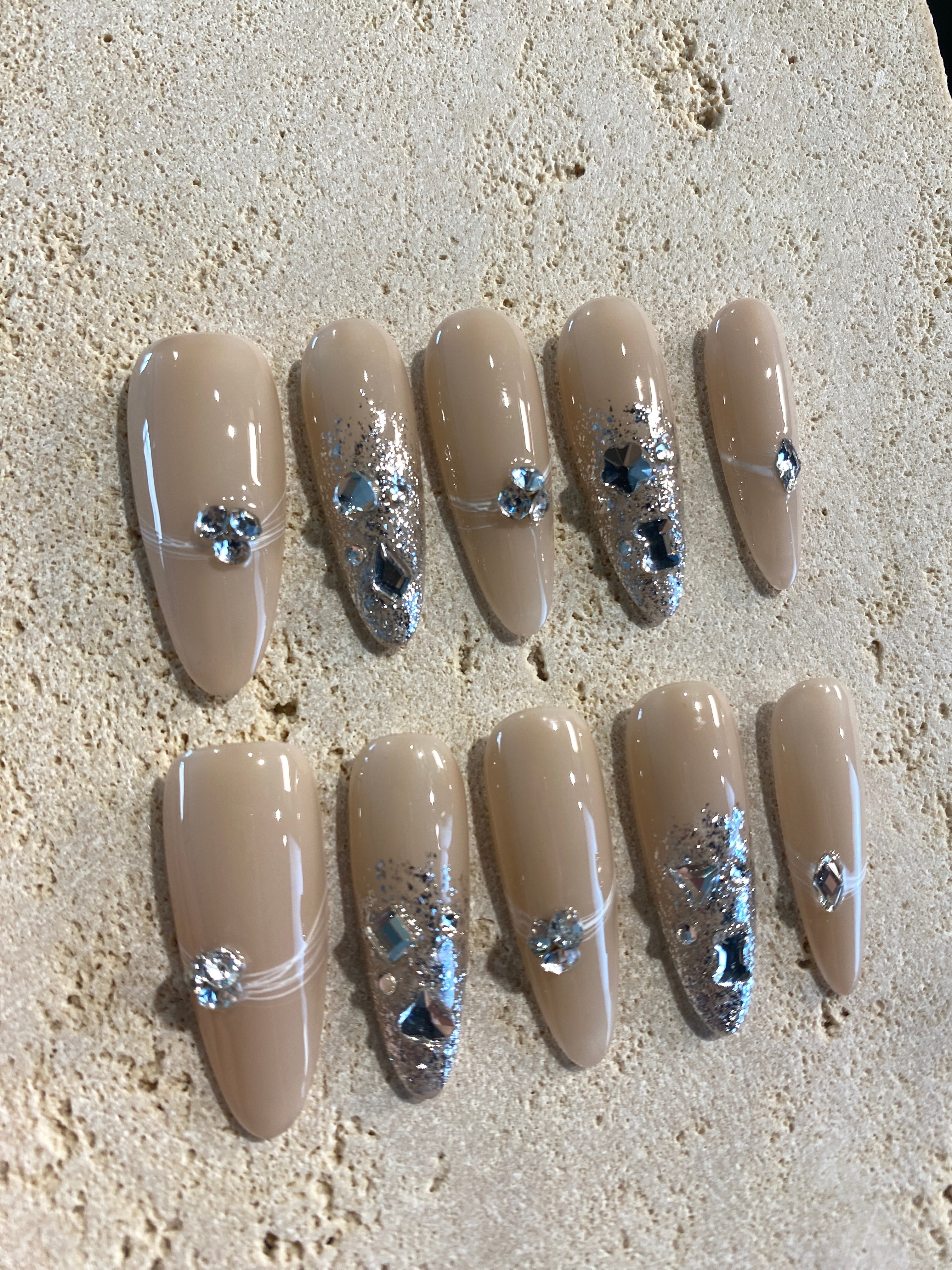 Luxury Elegance Rhinestone Press On Nails