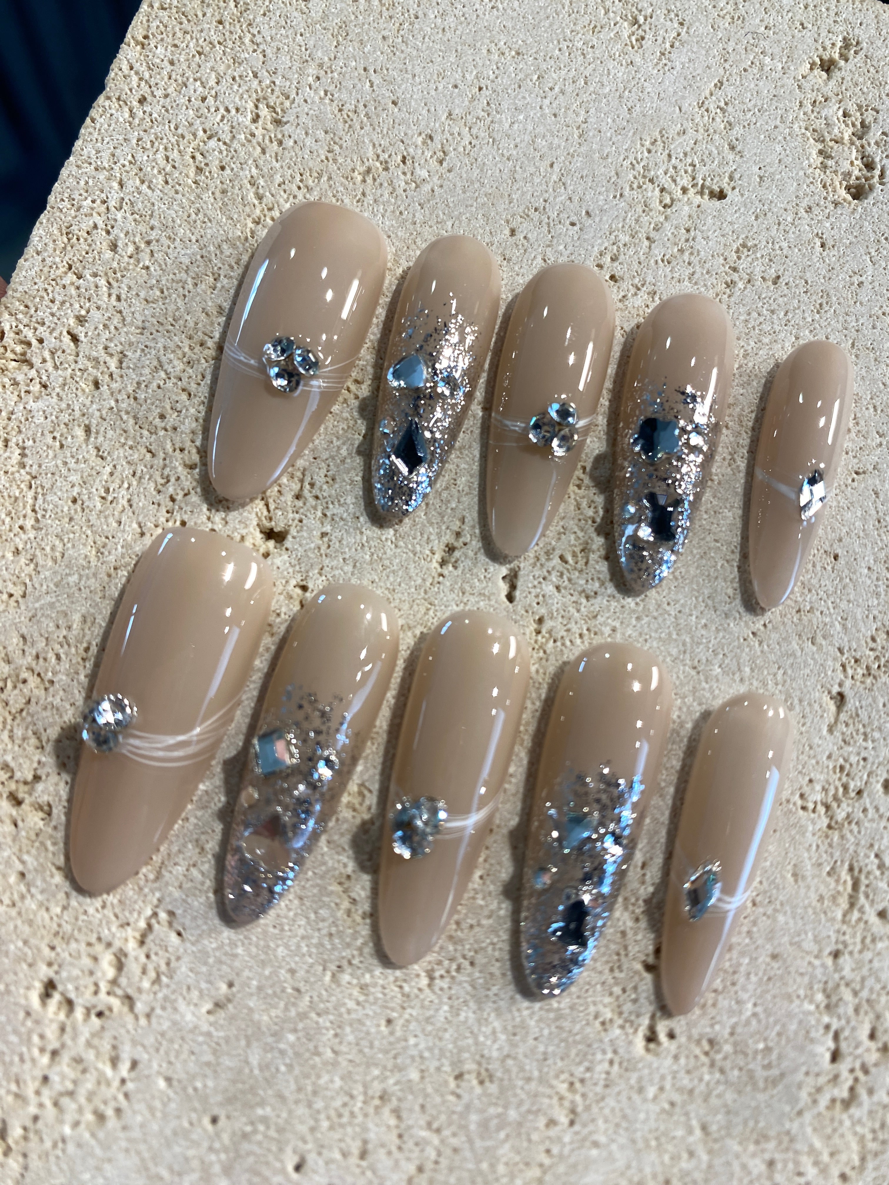 Luxury Elegance Rhinestone Press On Nails