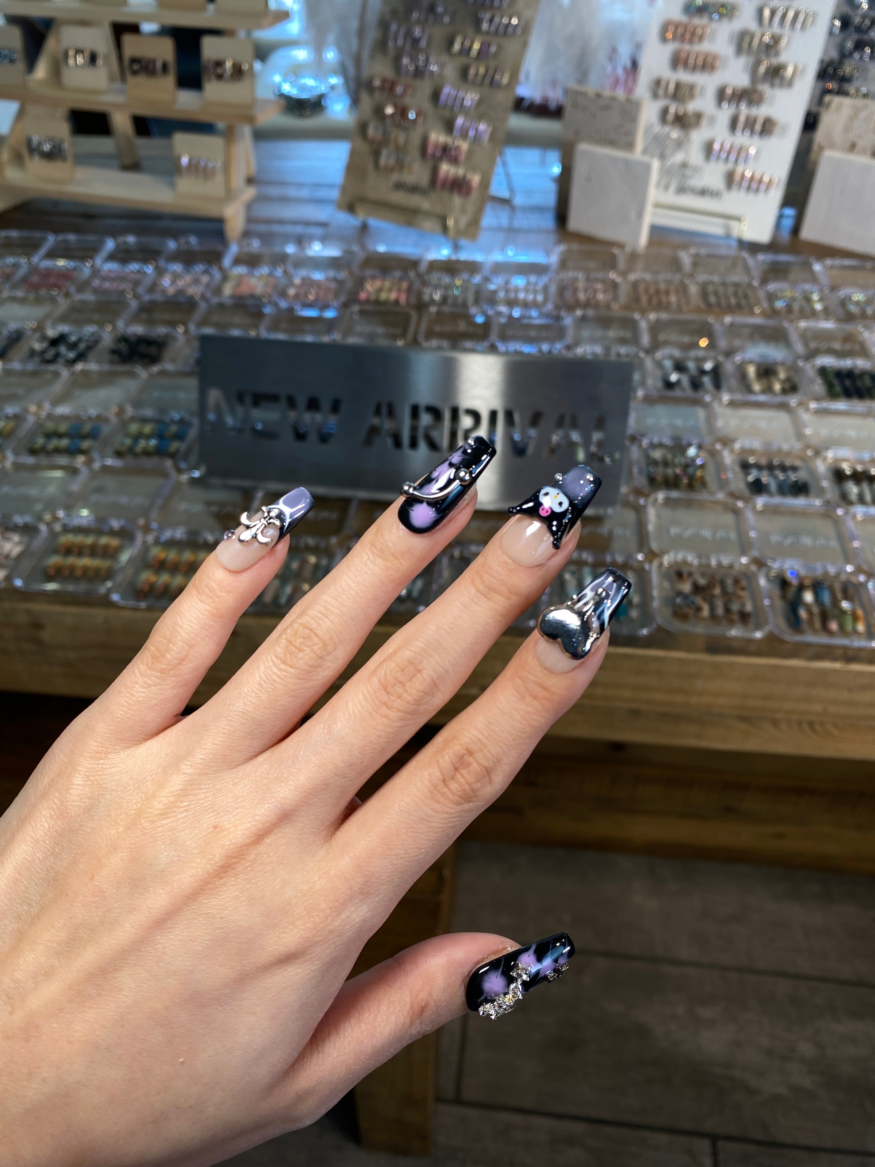 Purple Kuromi Press On Nails