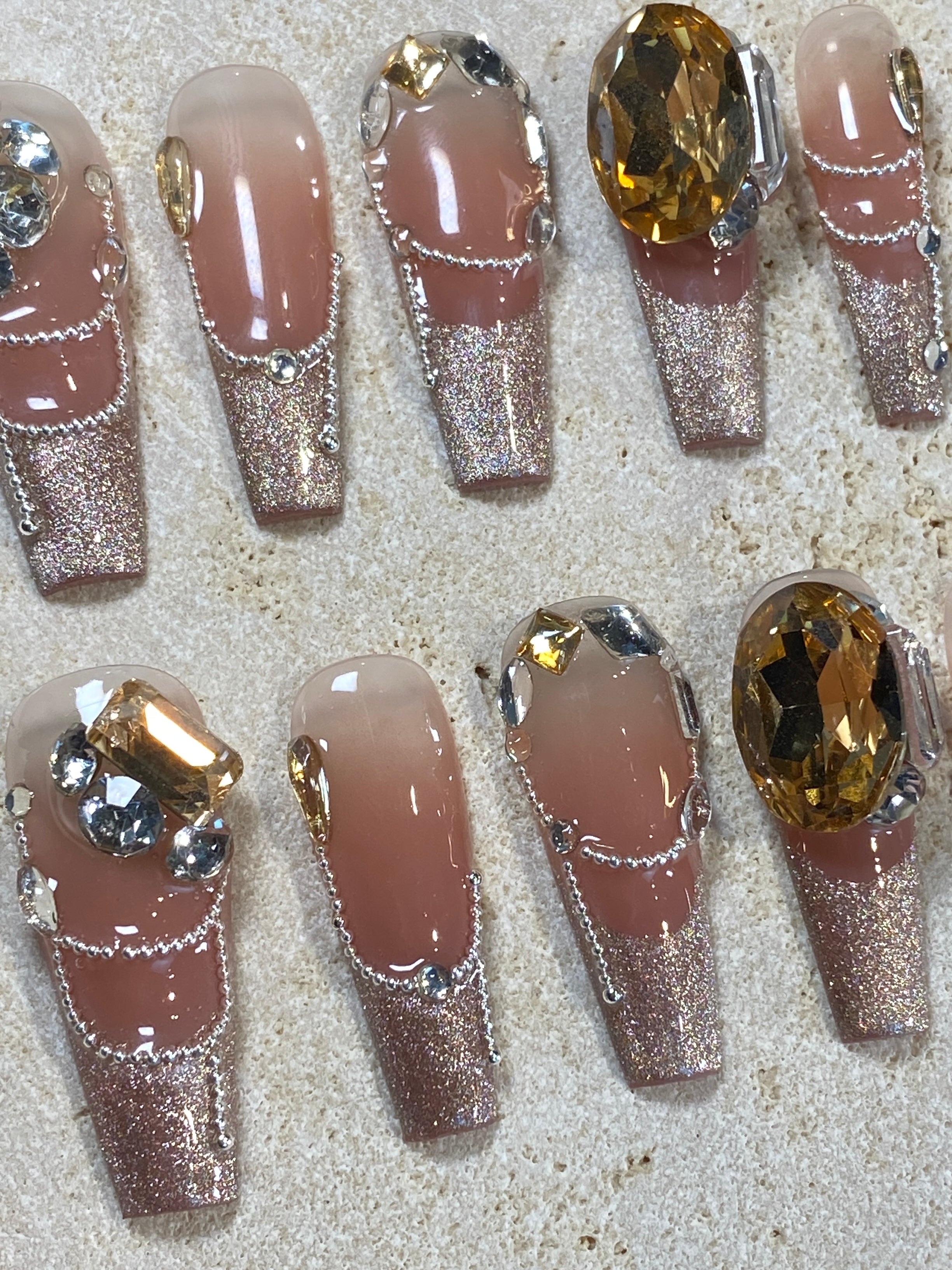 Syrup Diamond Press On Nails