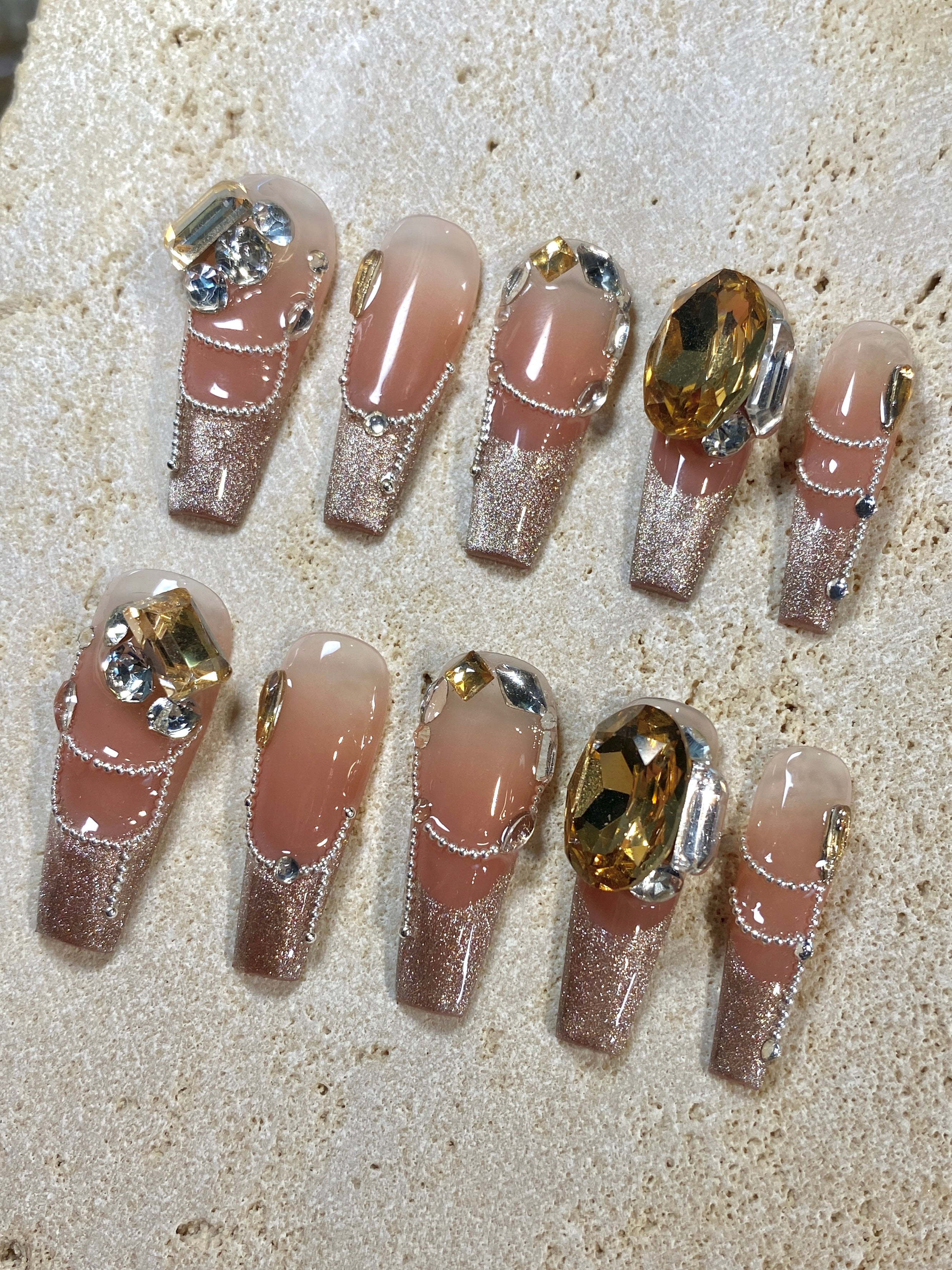 Syrup Diamond Press On Nails