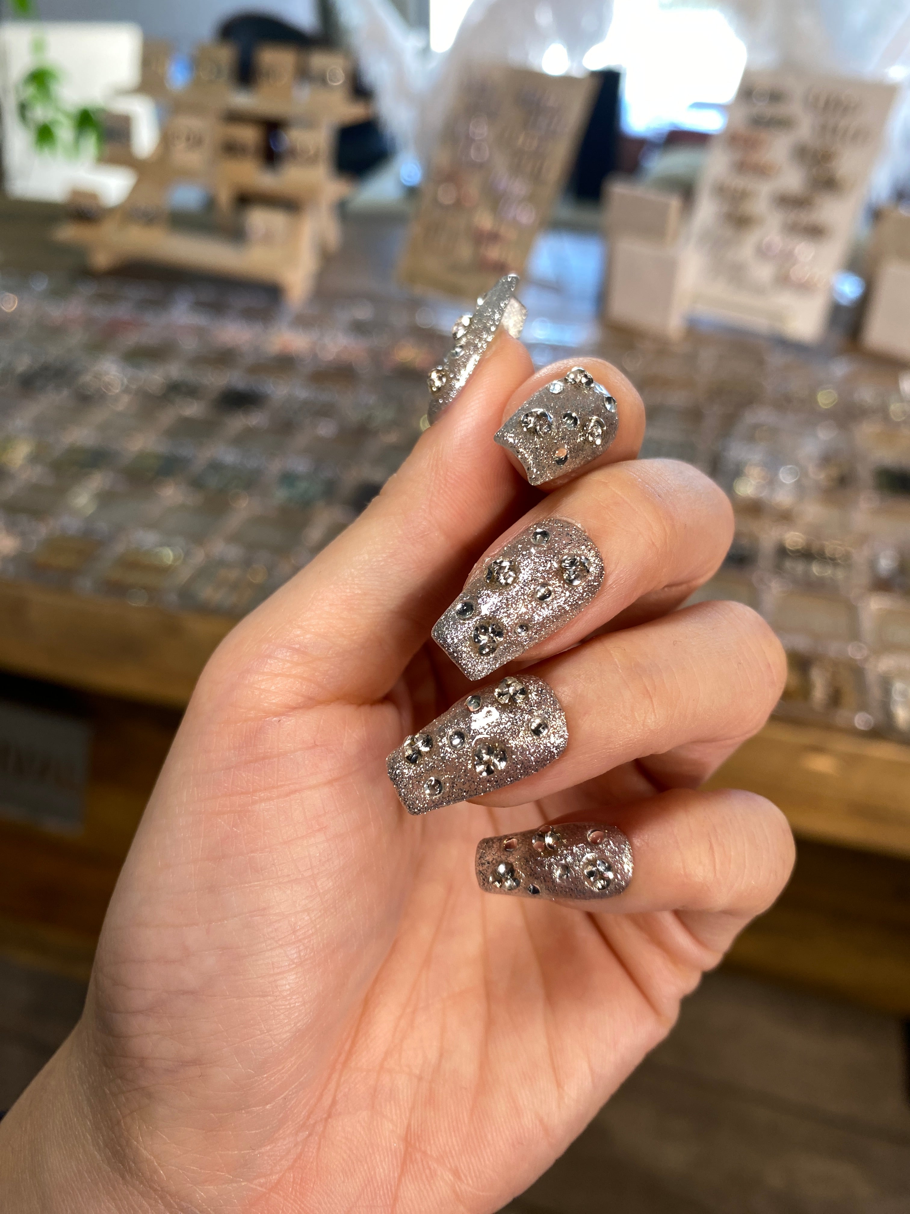 Mini Diamond Press On Nails