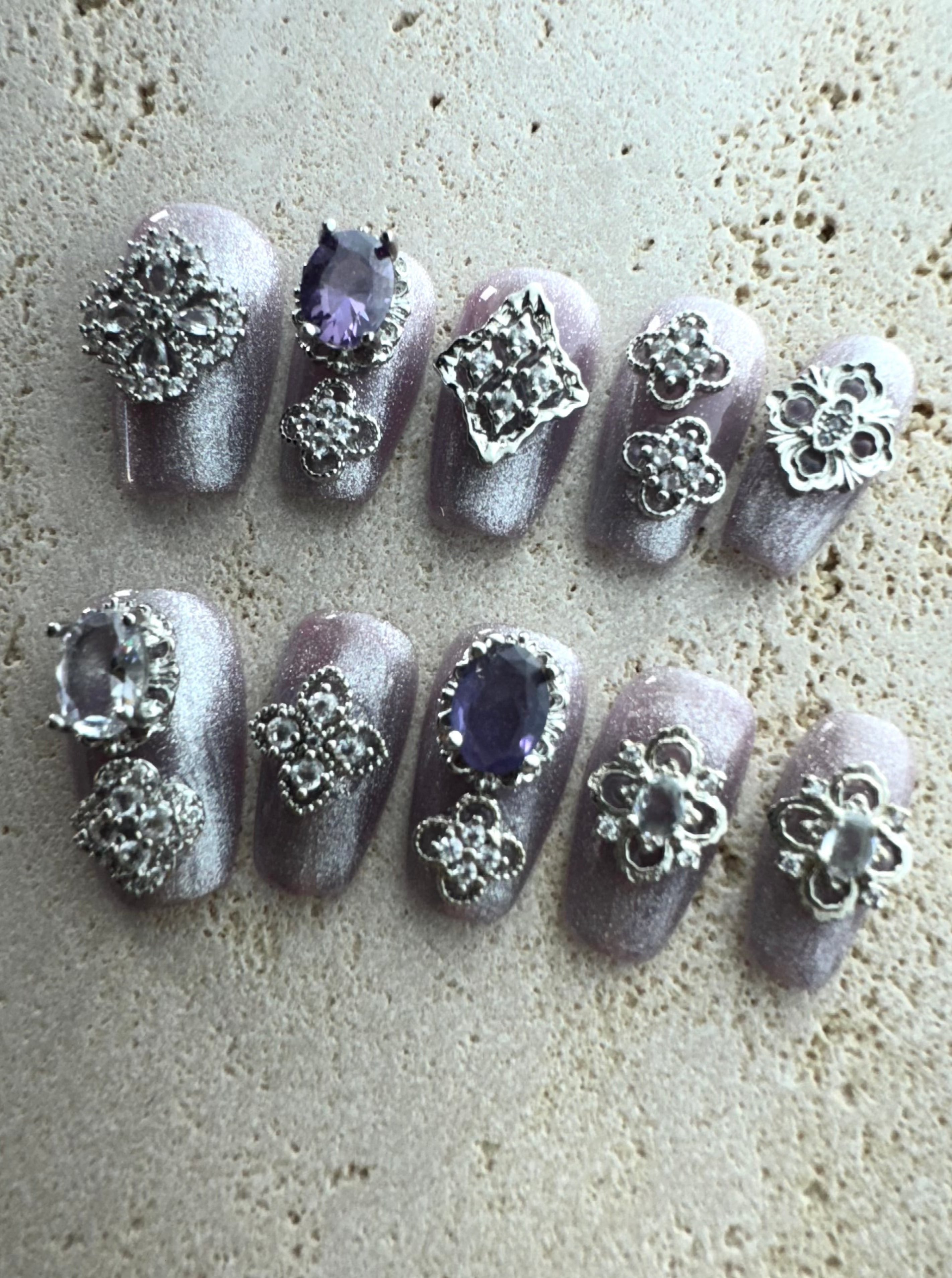 Purple Princess Press On Nails