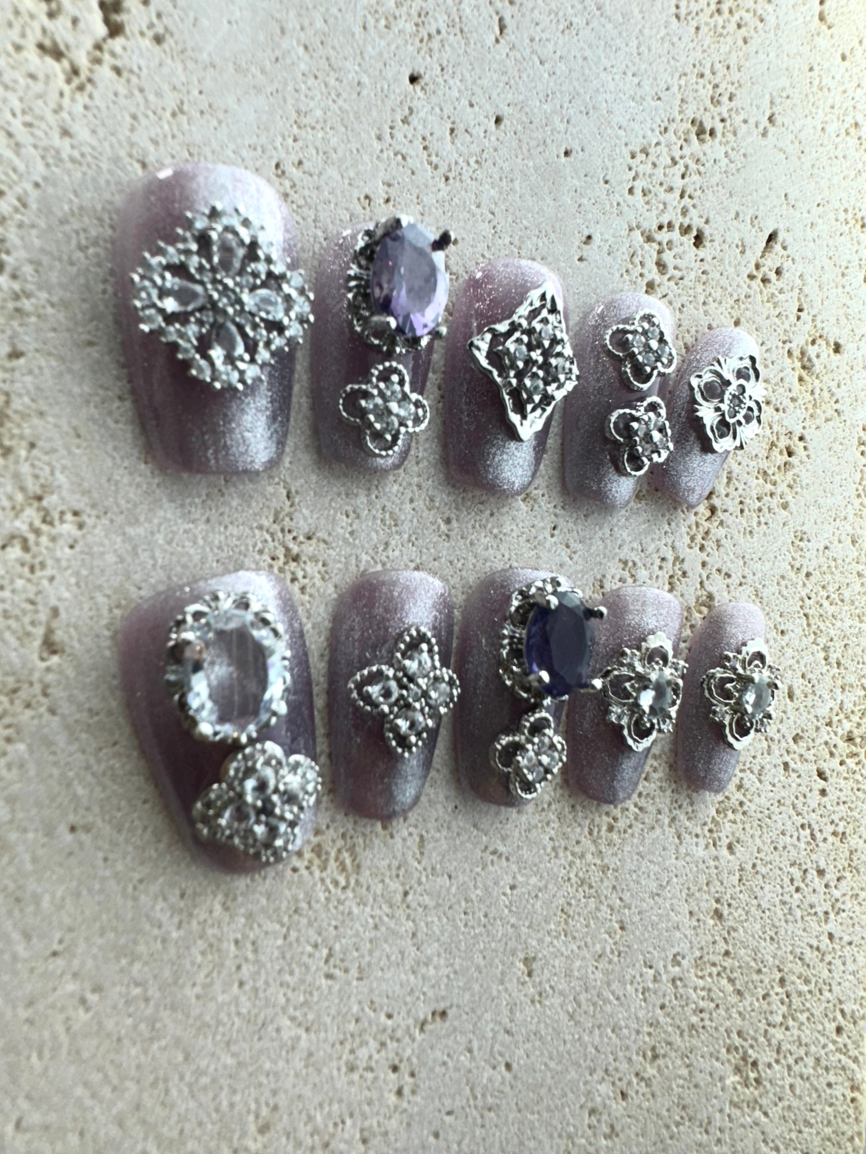 Purple Princess Press On Nails